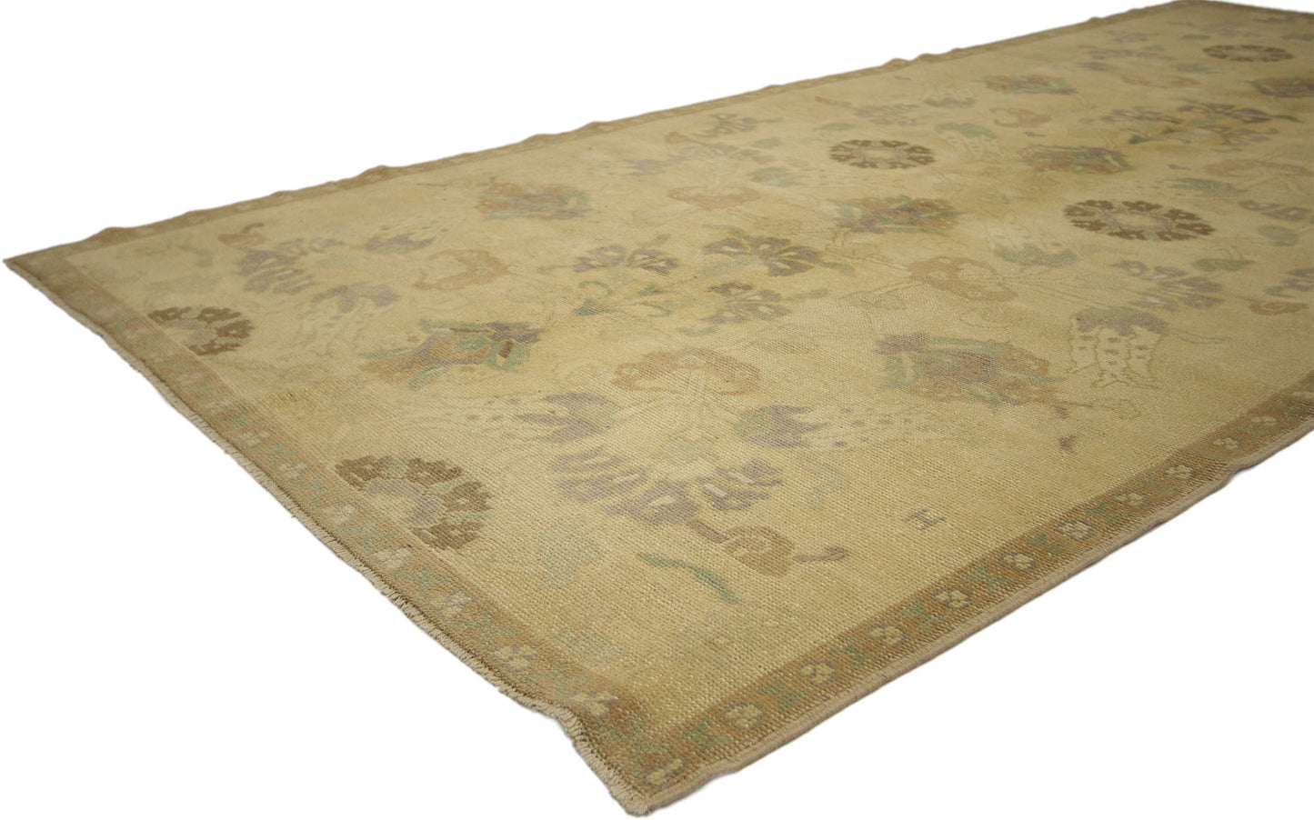 5 x 11 Vintage Turkish Oushak Rug 50843
