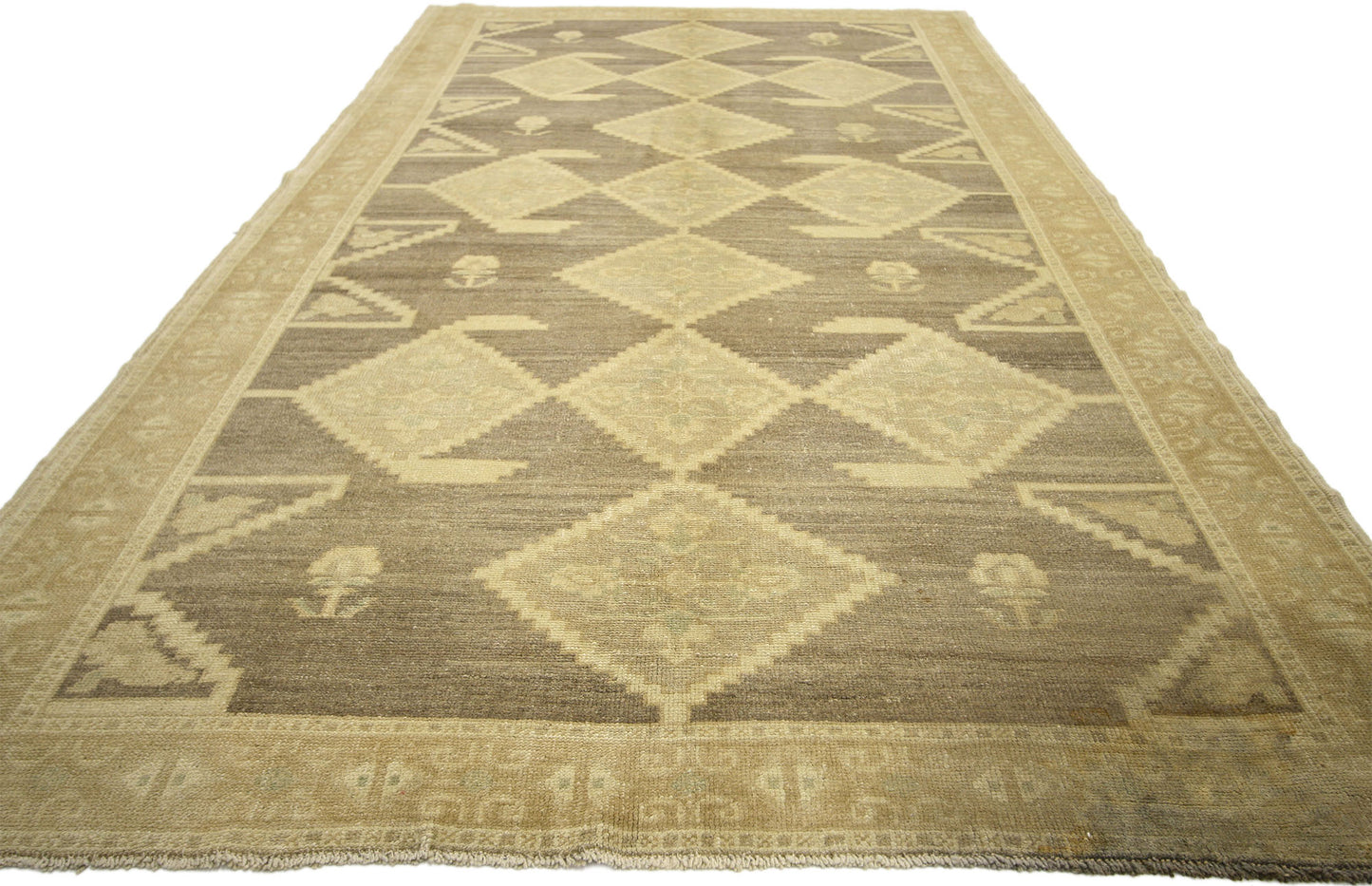 5 x 10 Vintage Turkish Oushak Rug 50845