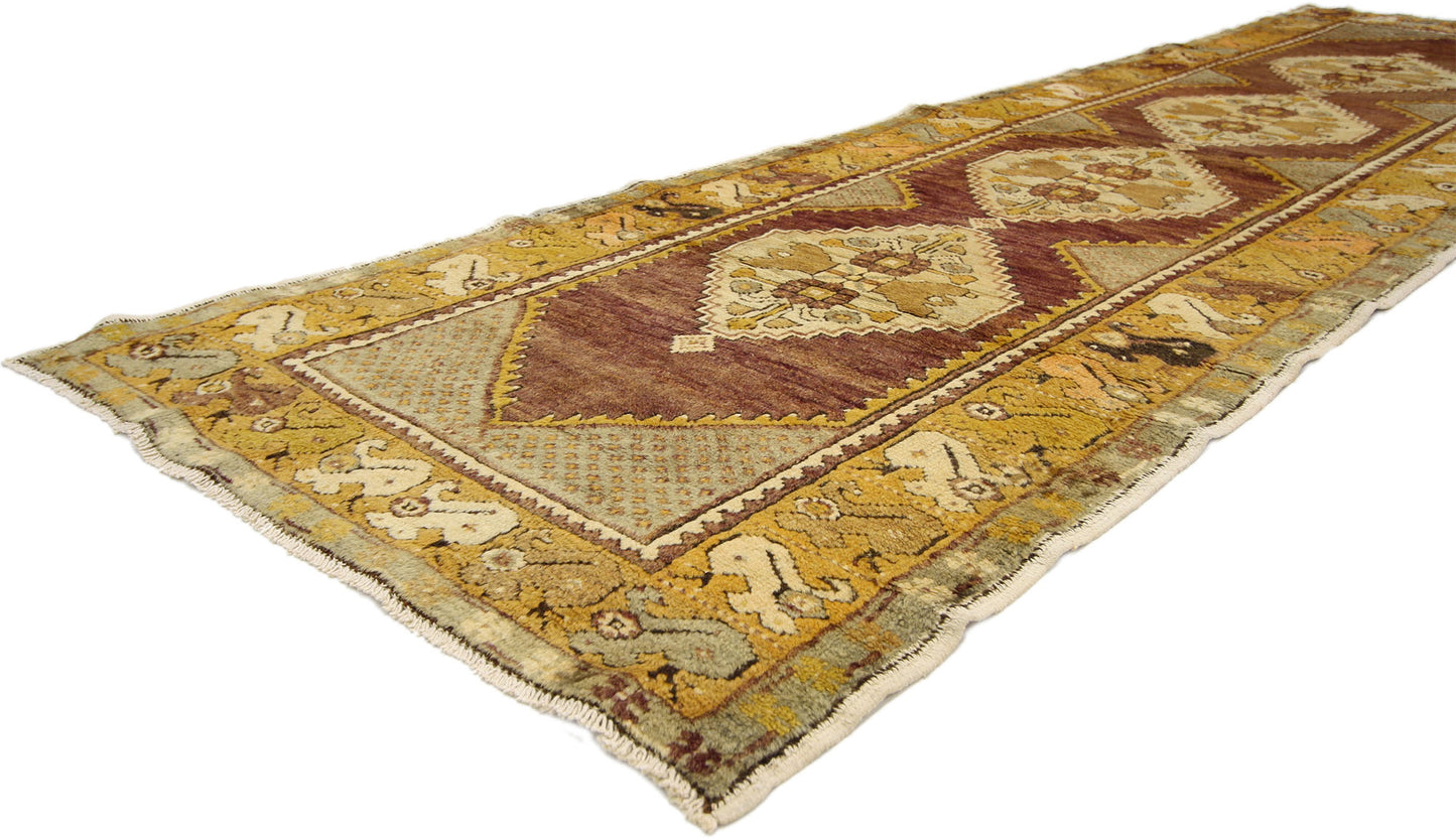 3 x 10 Vintage Turkish Oushak Rug 50929