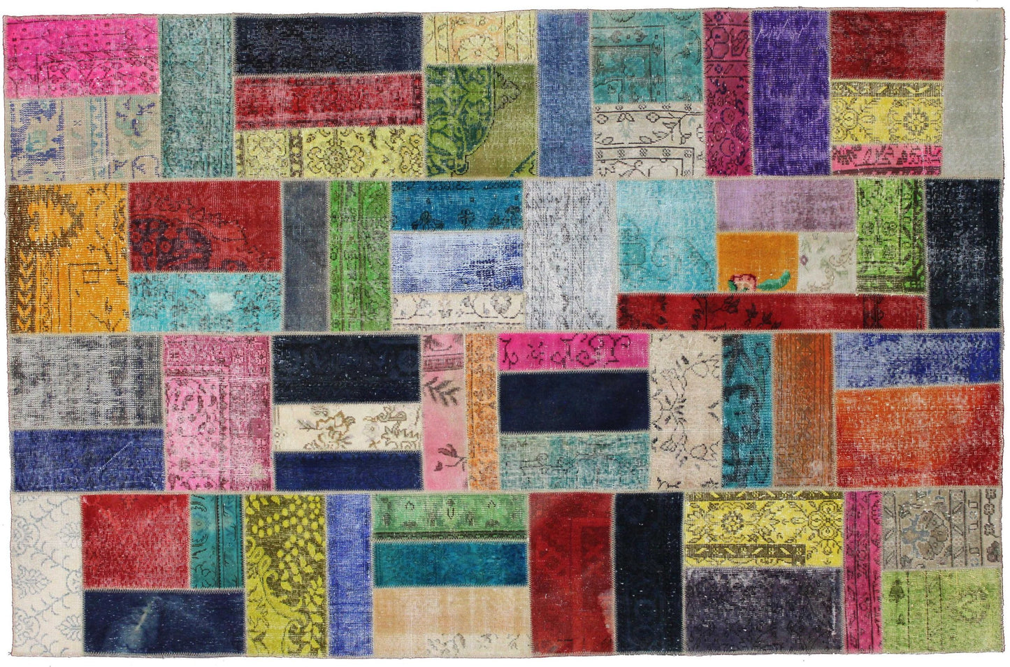 6 x 10 Vintage Patchwork Rug 51067