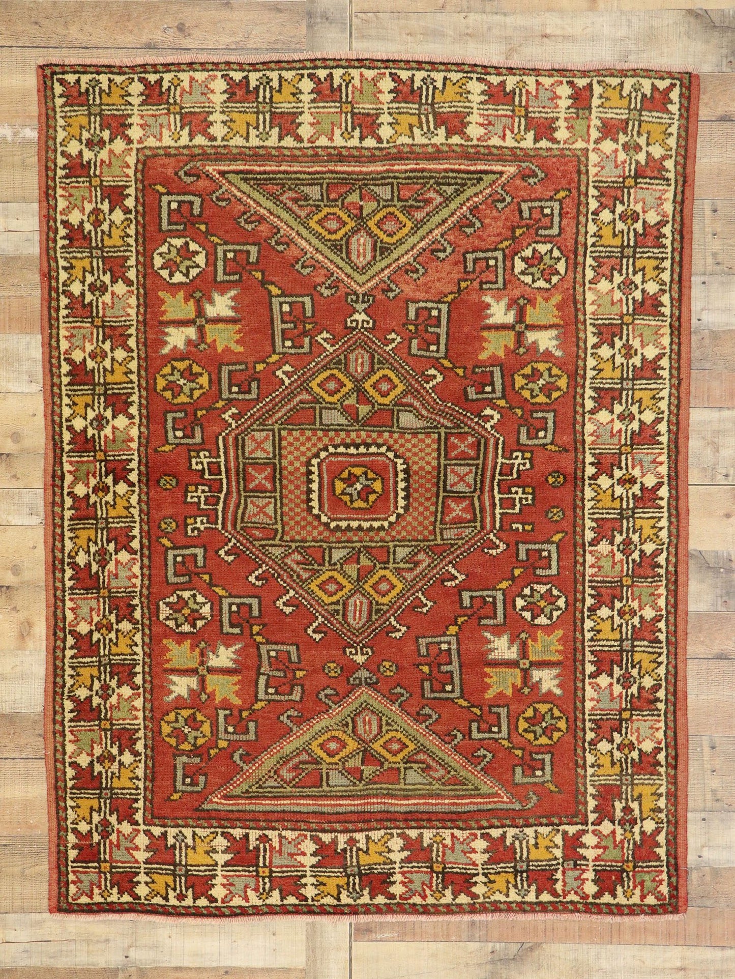 5 x 6 Vintage Turkish Oushak Rug 51080