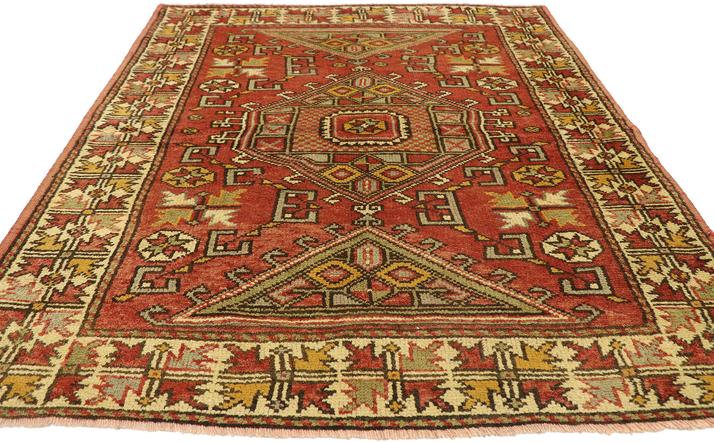 5 x 6 Vintage Turkish Oushak Rug 51080