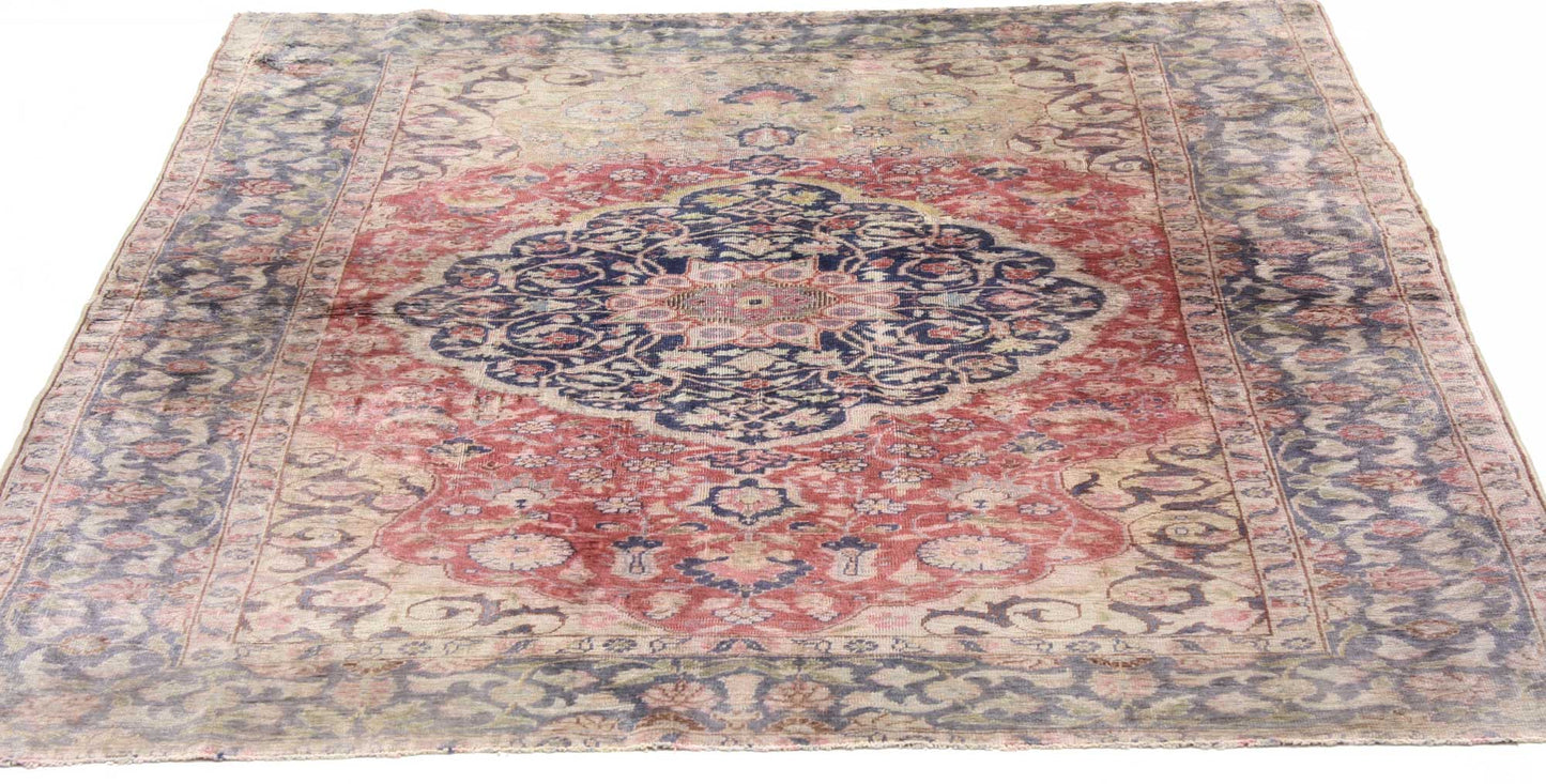 4 x 5 Vintage Turkish Sivas Rug 51168