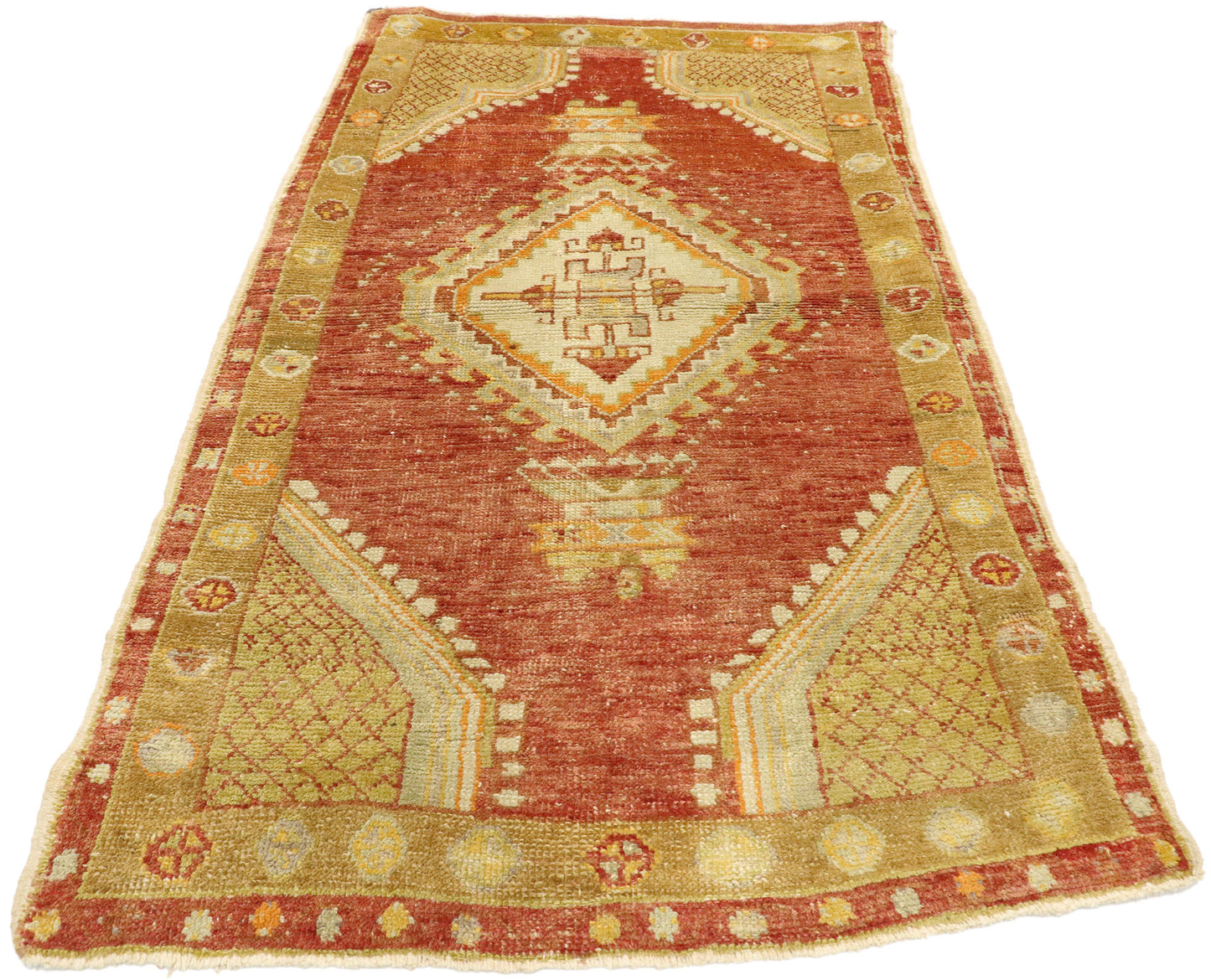 3 x 4 Vintage Turkish Oushak Rug 51209