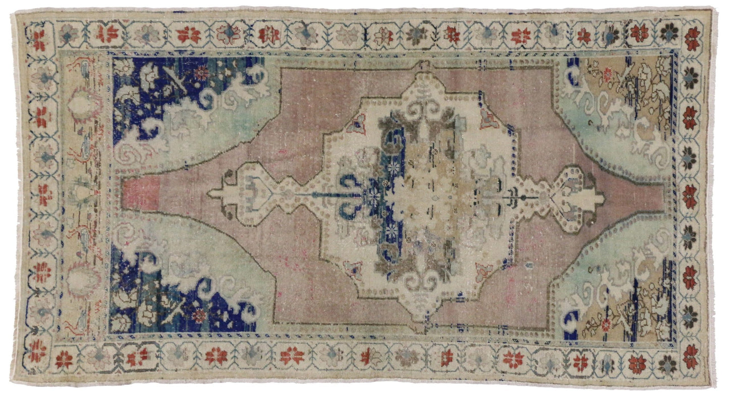 4 x 7 Vintage Oushak Rug 51226