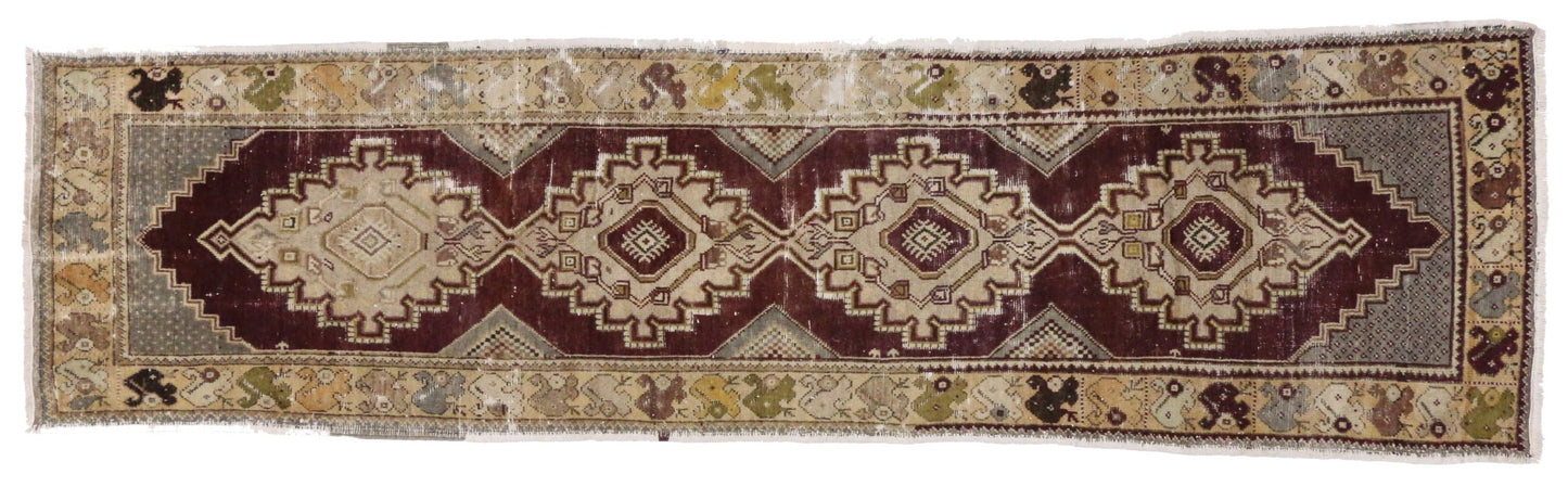 3 x 9 Vintage Oushak Rug 51228