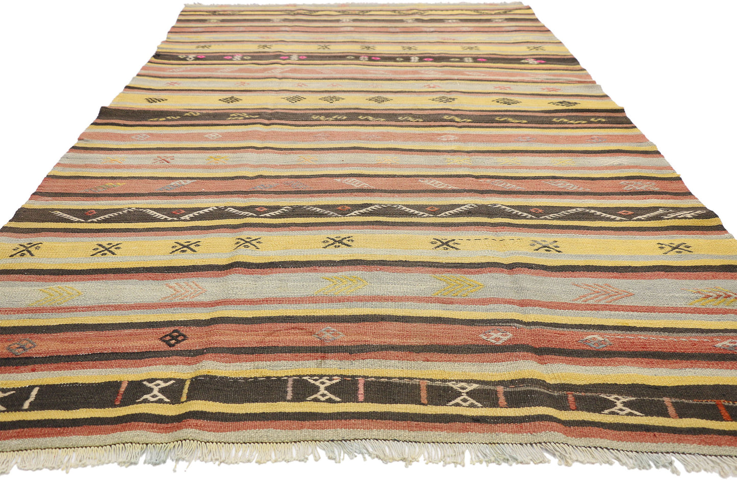 6 x 8 Vintage Turkish Kilim Rug 51280