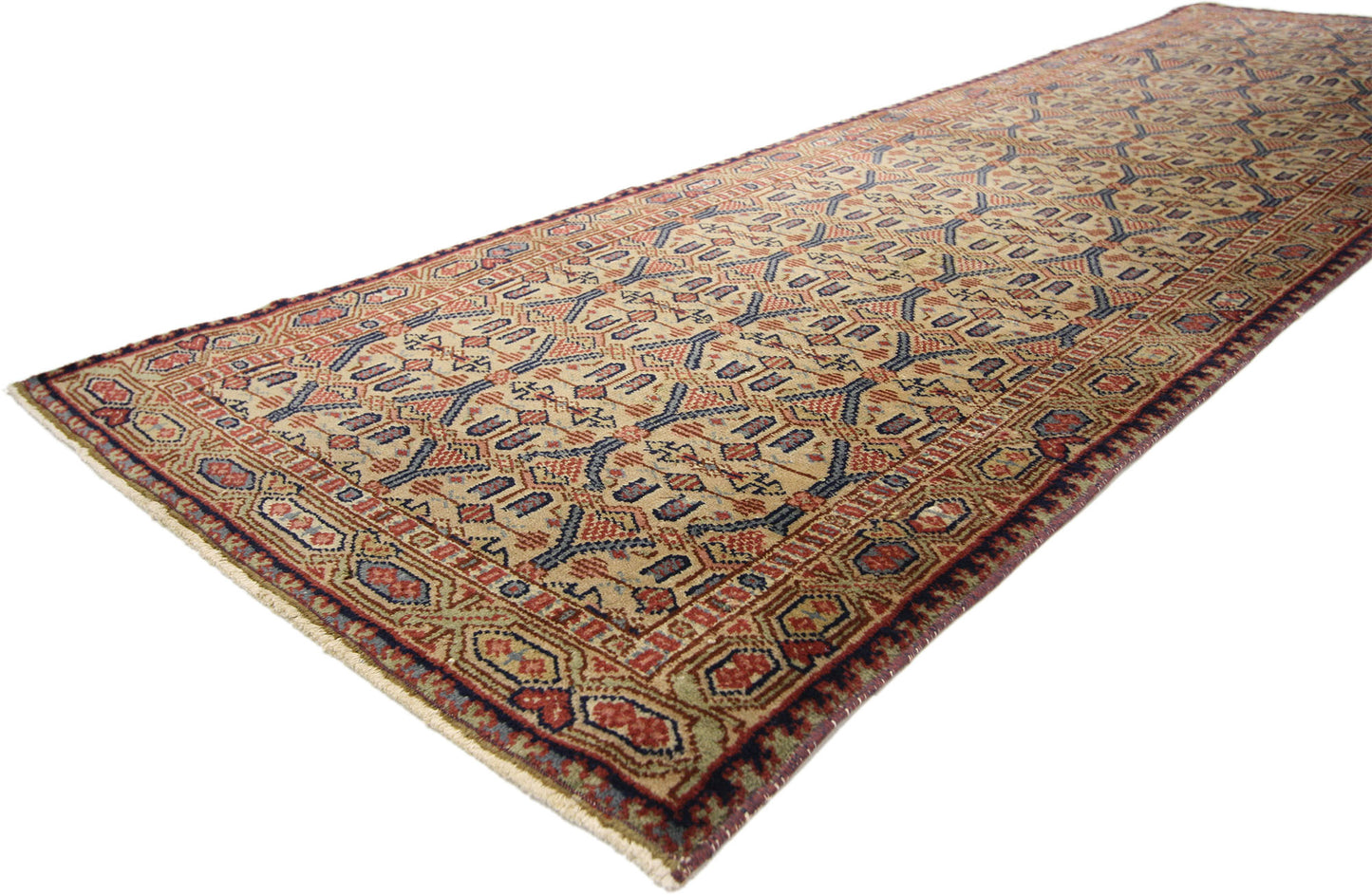 3 x 9 Vintage Turkish Oushak Runner 51338