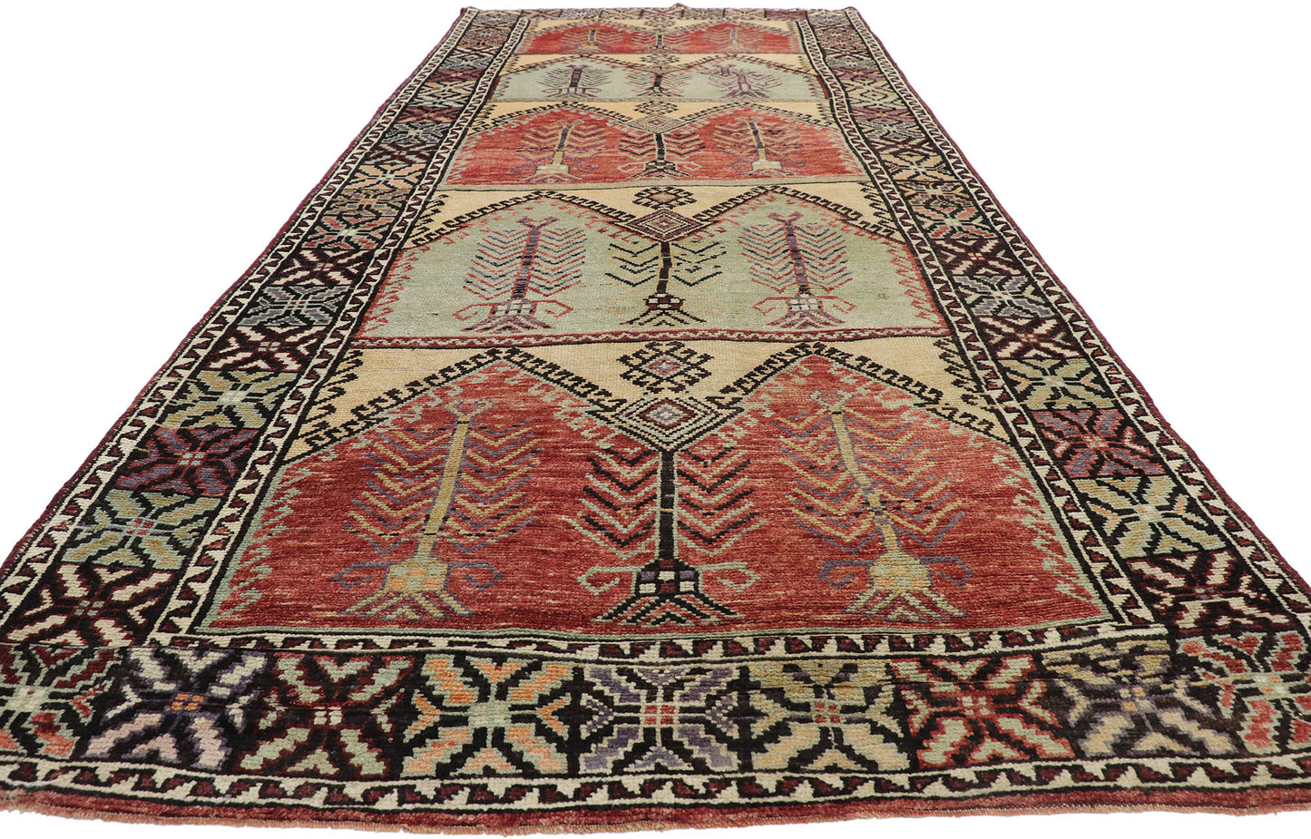 5 x 13 Vintage Turkish Prayer Saph Rug 51356