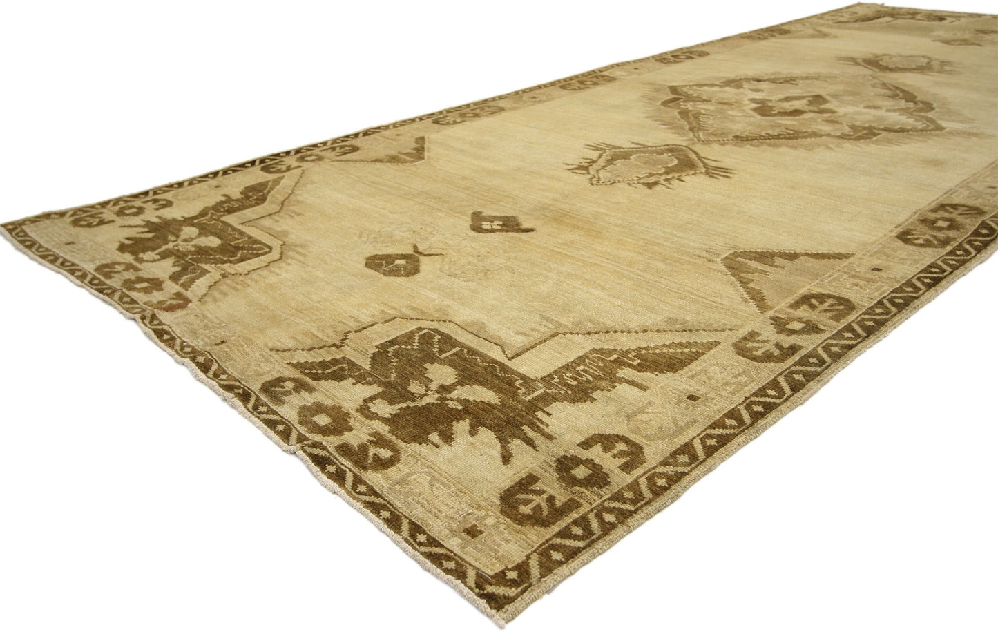 5 x 13 Vintage Turkish Oushak Rug 51370