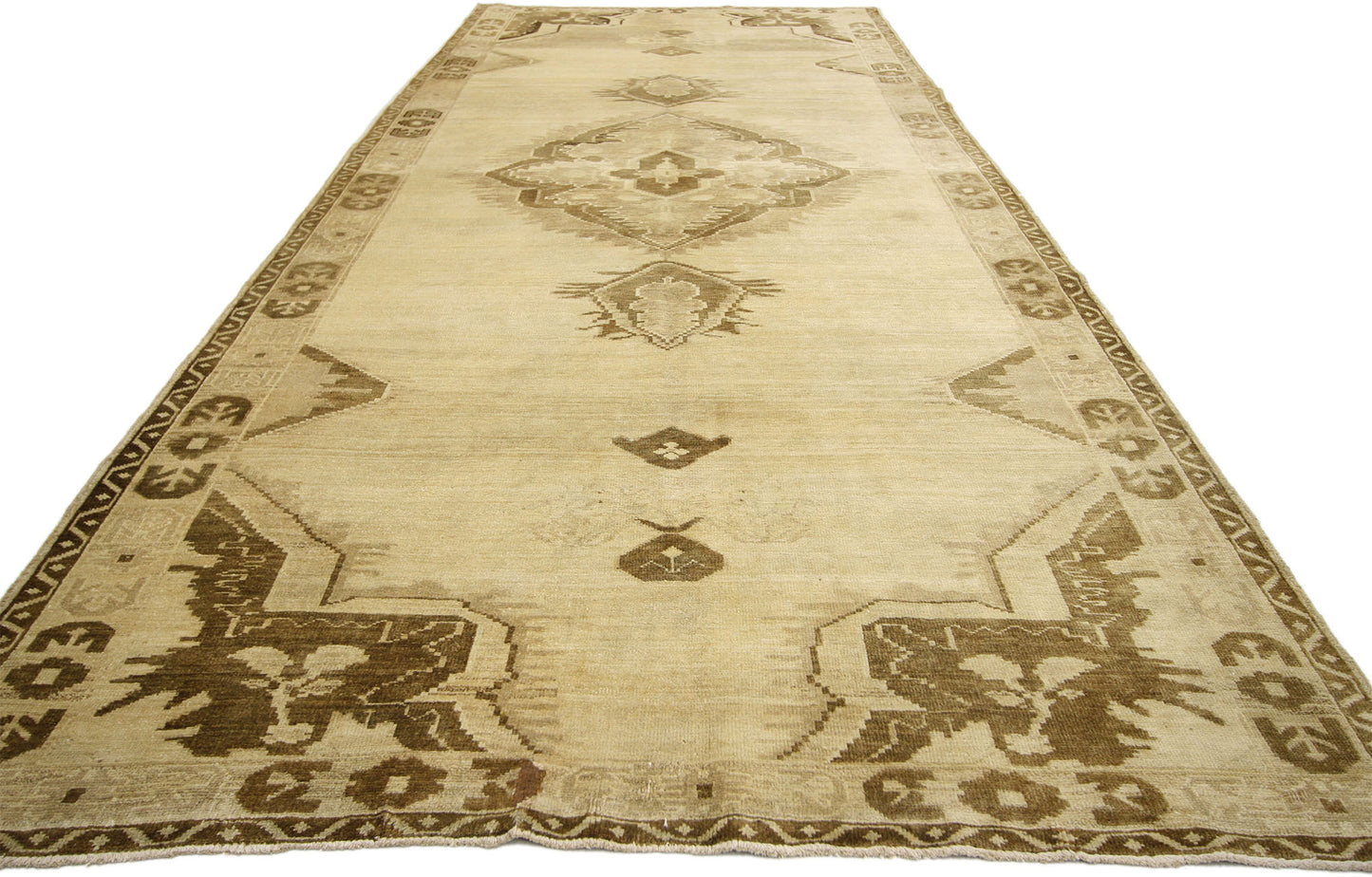 5 x 13 Vintage Turkish Oushak Rug 51370