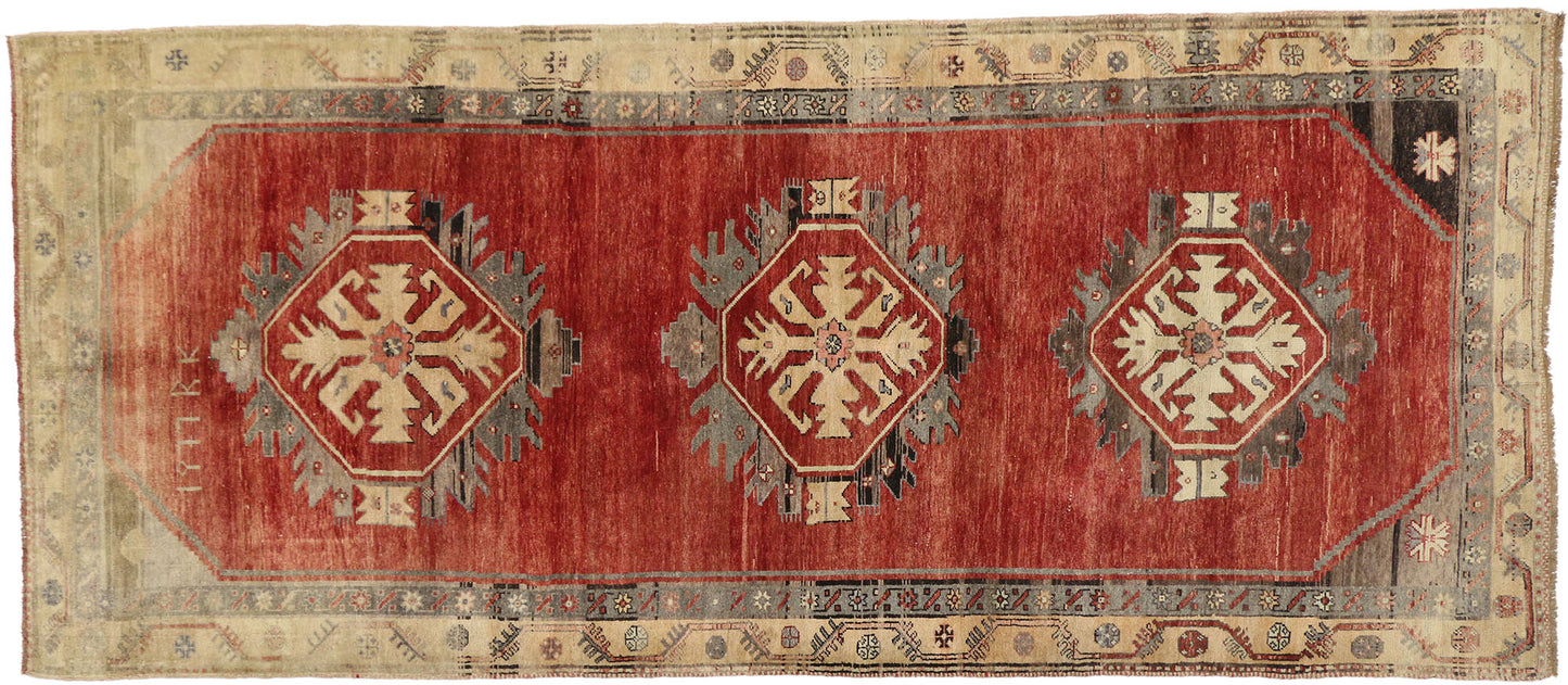 5 x 12 Vintage Red Turkish Oushak Rug 51383