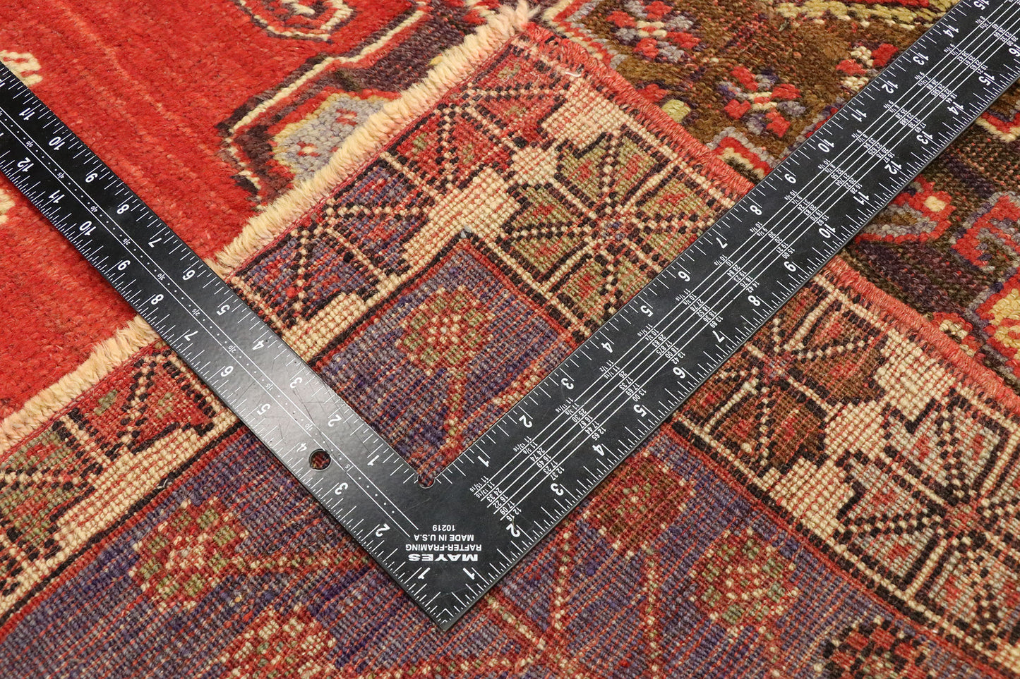 3 x 5 Vintage Red Turkish Oushak Rug 51386