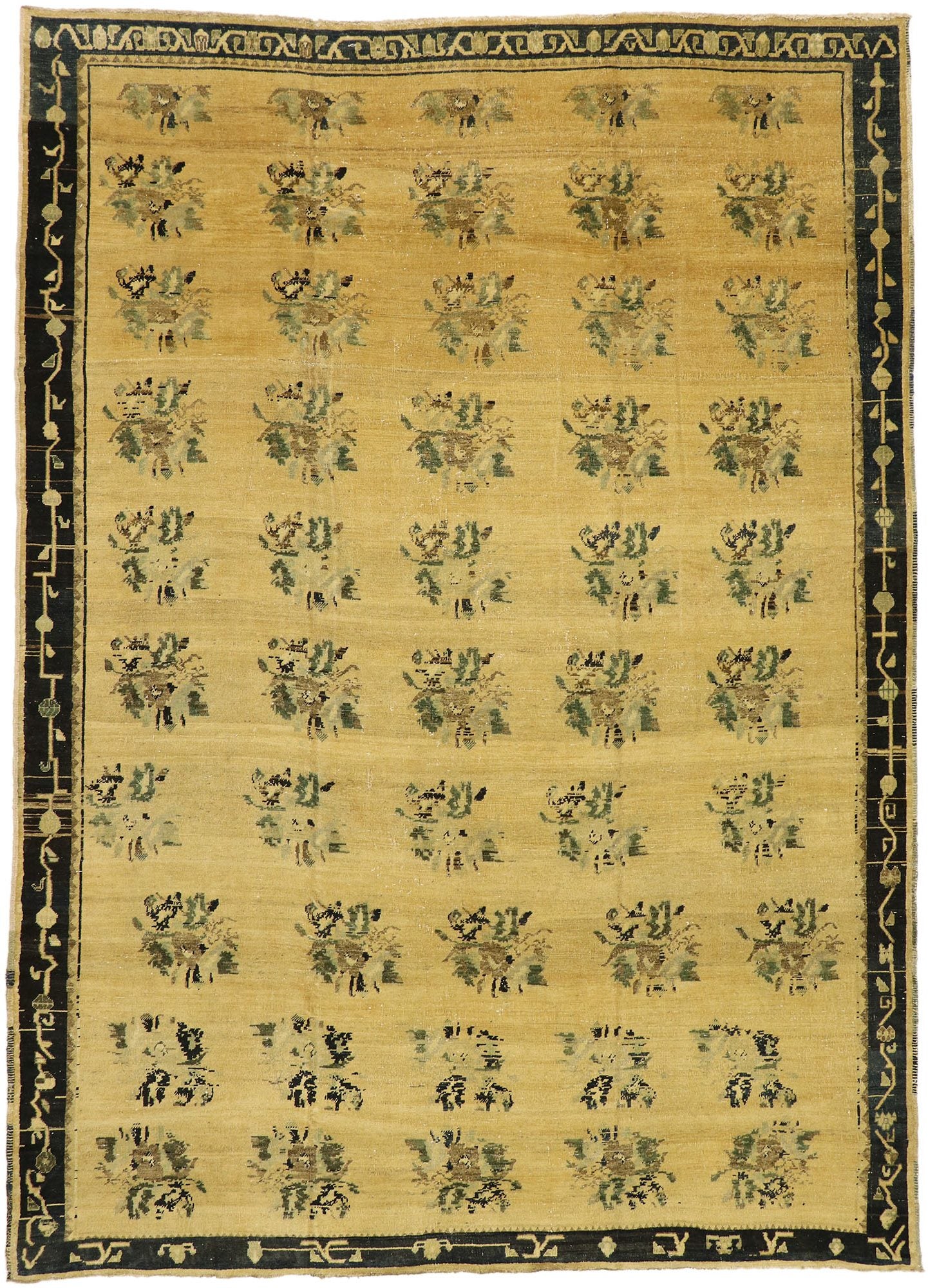 9 x 13 Vintage Turkish Oushak Rug 51387