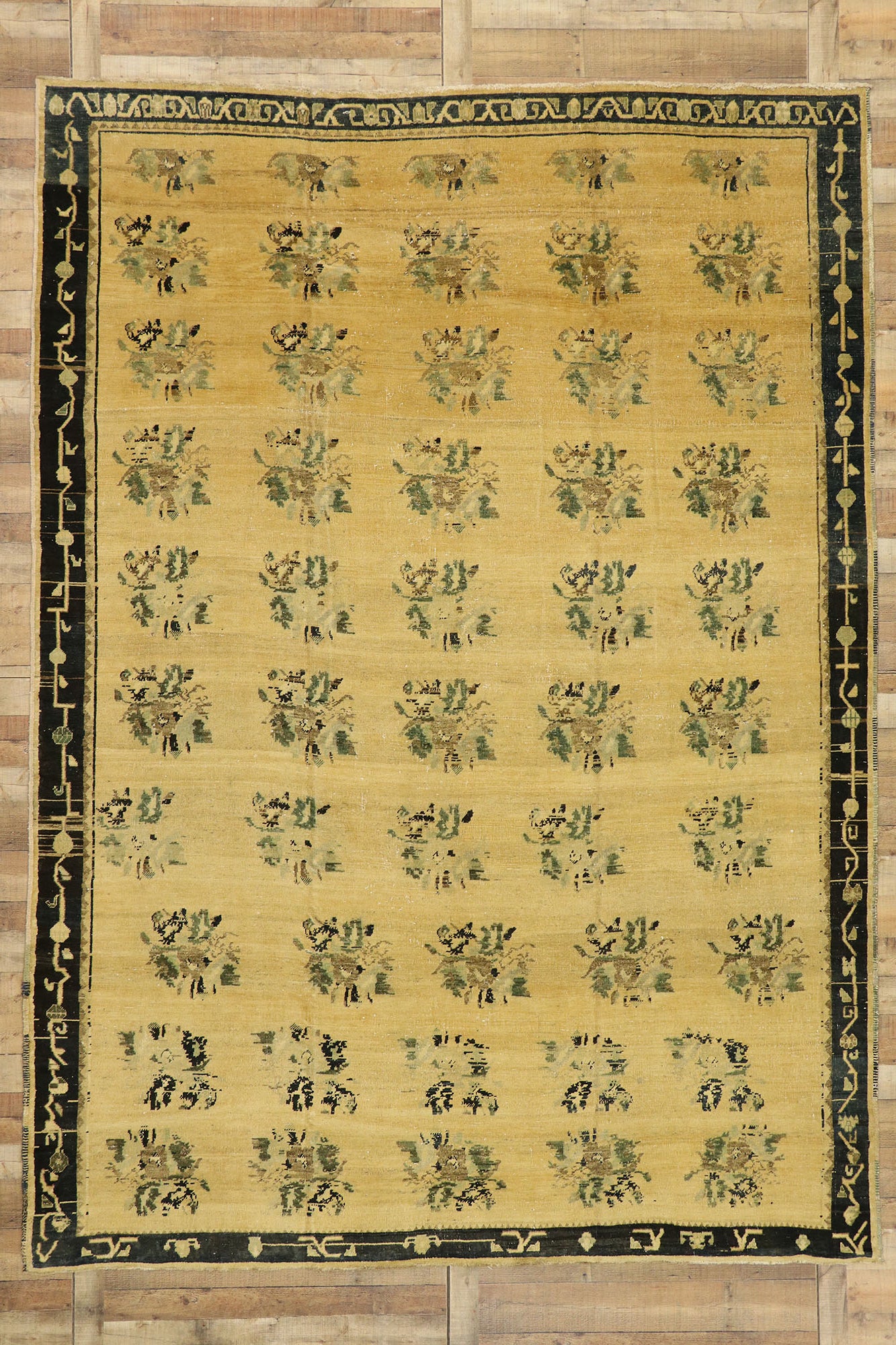 9 x 13 Vintage Turkish Oushak Rug 51387