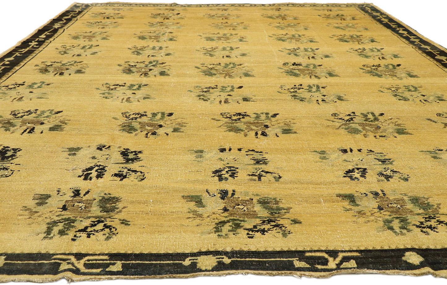 9 x 13 Vintage Turkish Oushak Rug 51387