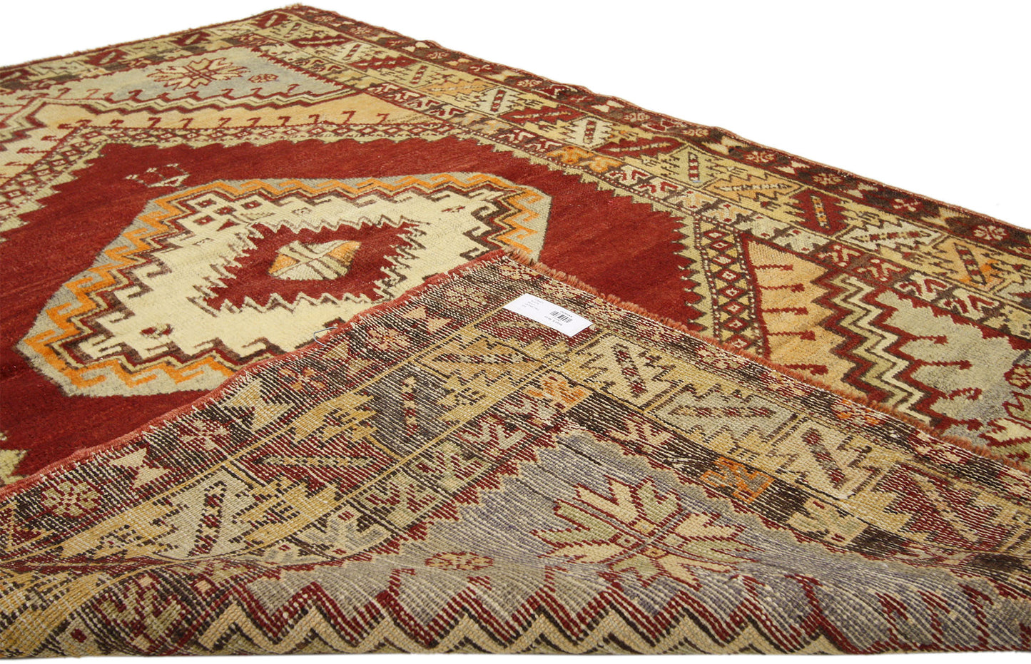 4 x 6 Vintage Turkish Oushak Rug 51390