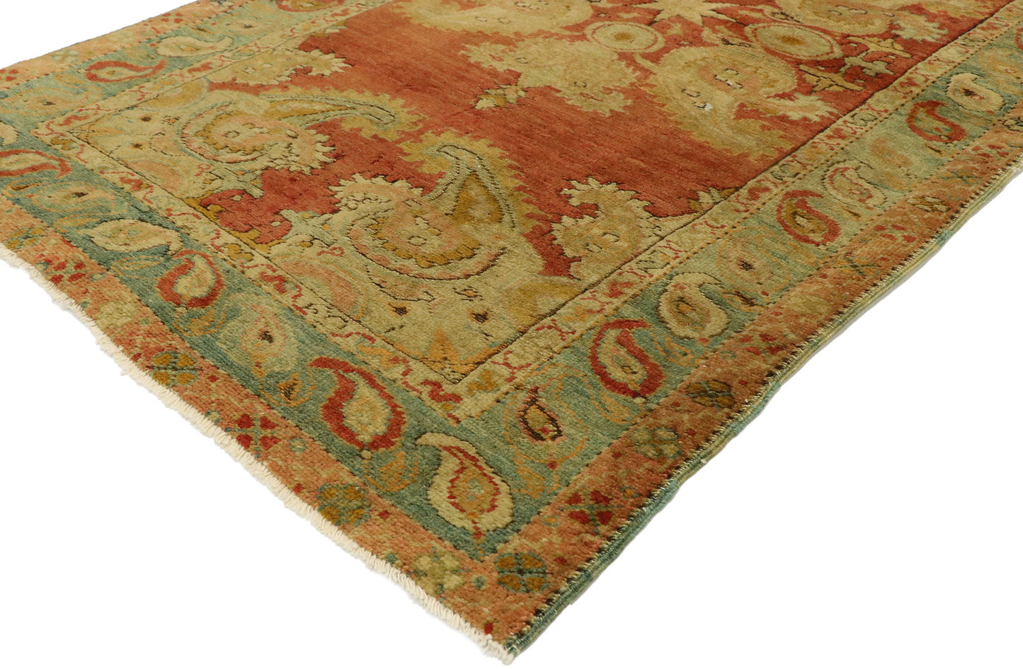 3 x 5 Vintage Turkish Oushak Rug 51395