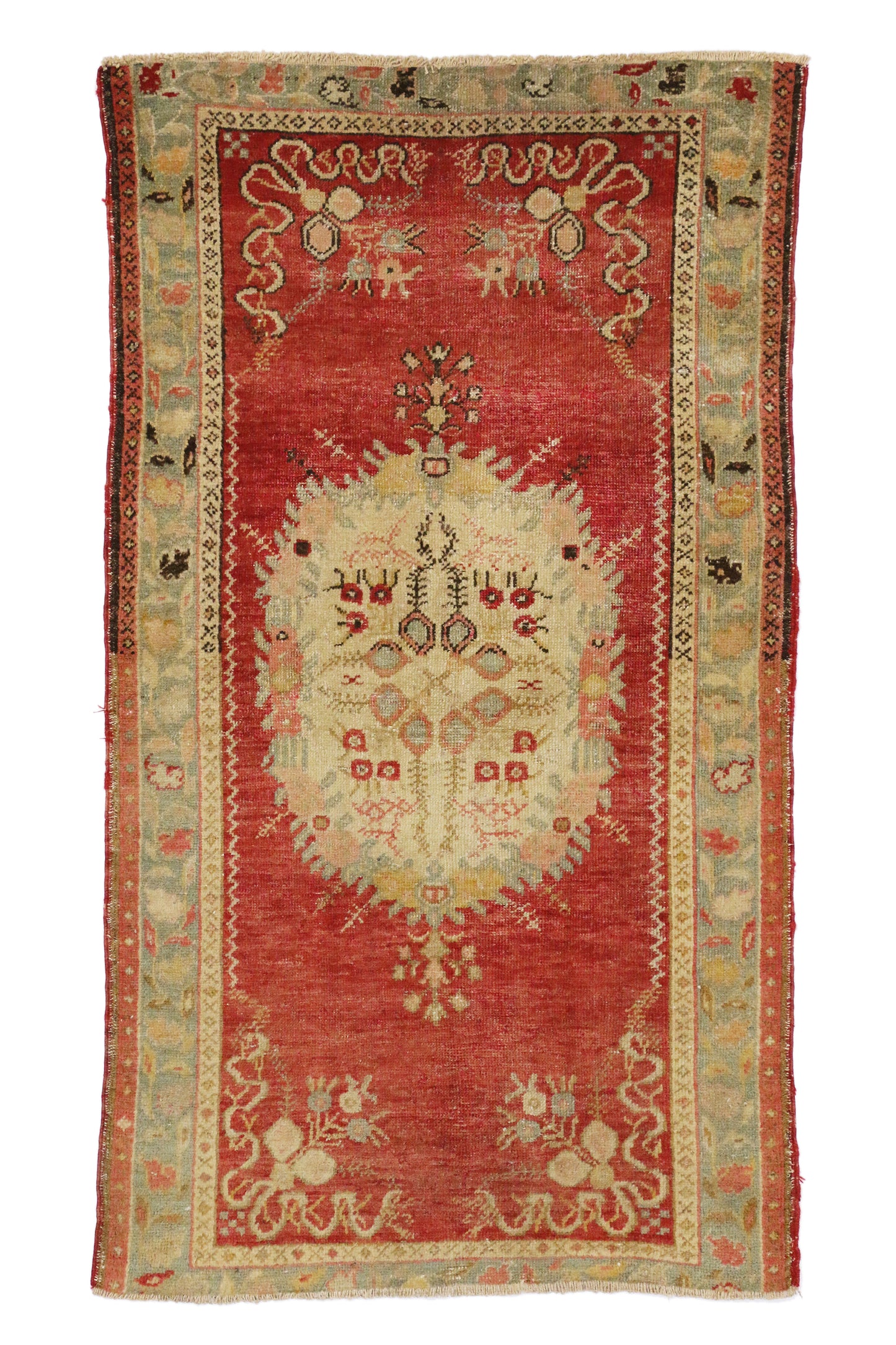 3 x 6 Vintage Turkish Oushak Rug 51400