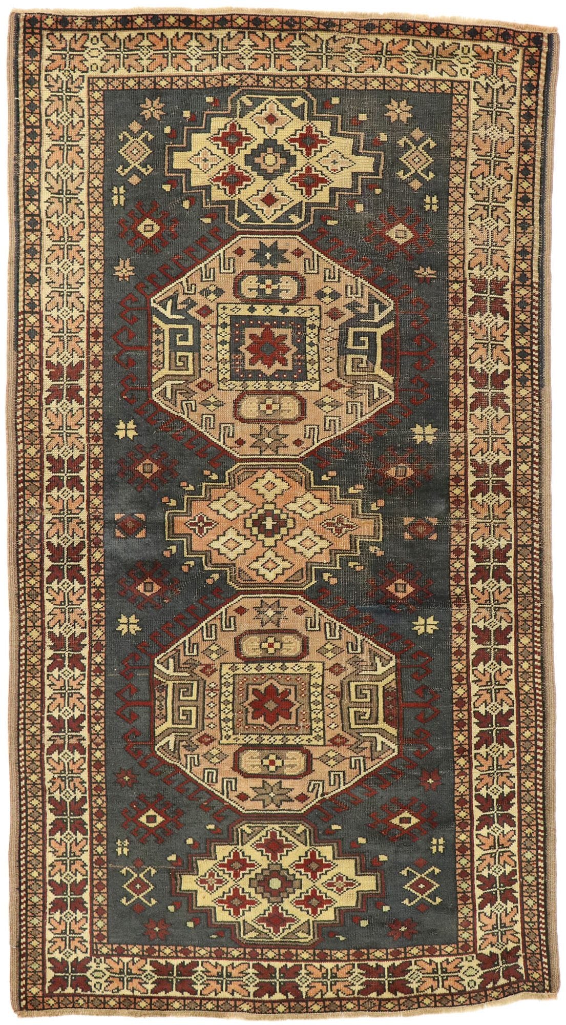4 x 6 Vintage Turkish Oushak Rug 51406