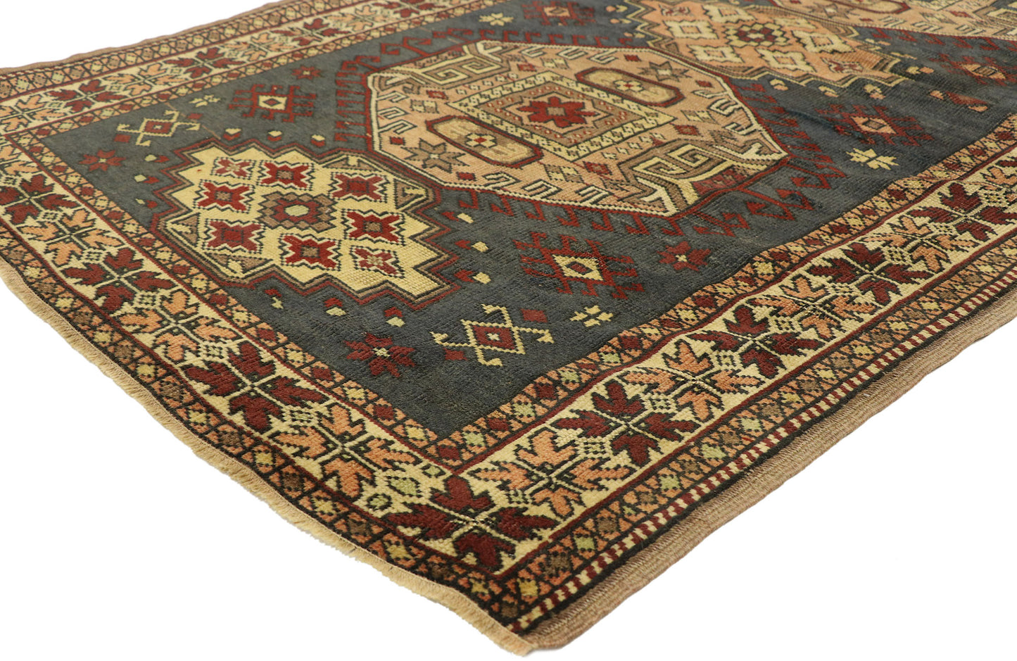4 x 6 Vintage Turkish Oushak Rug 51406