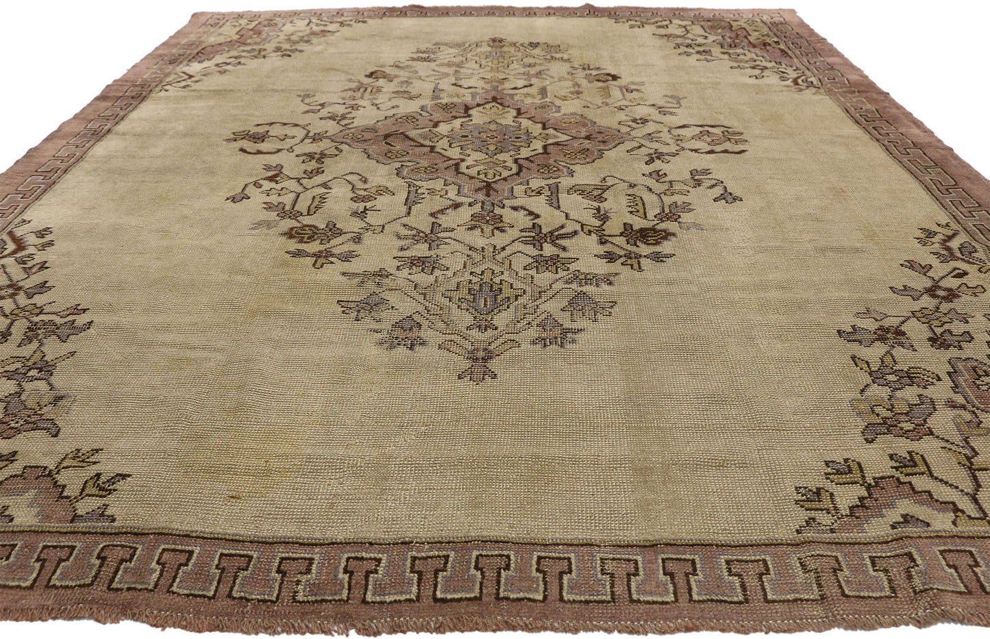 8 x 10 Vintage Turkish Oushak Rug 51452
