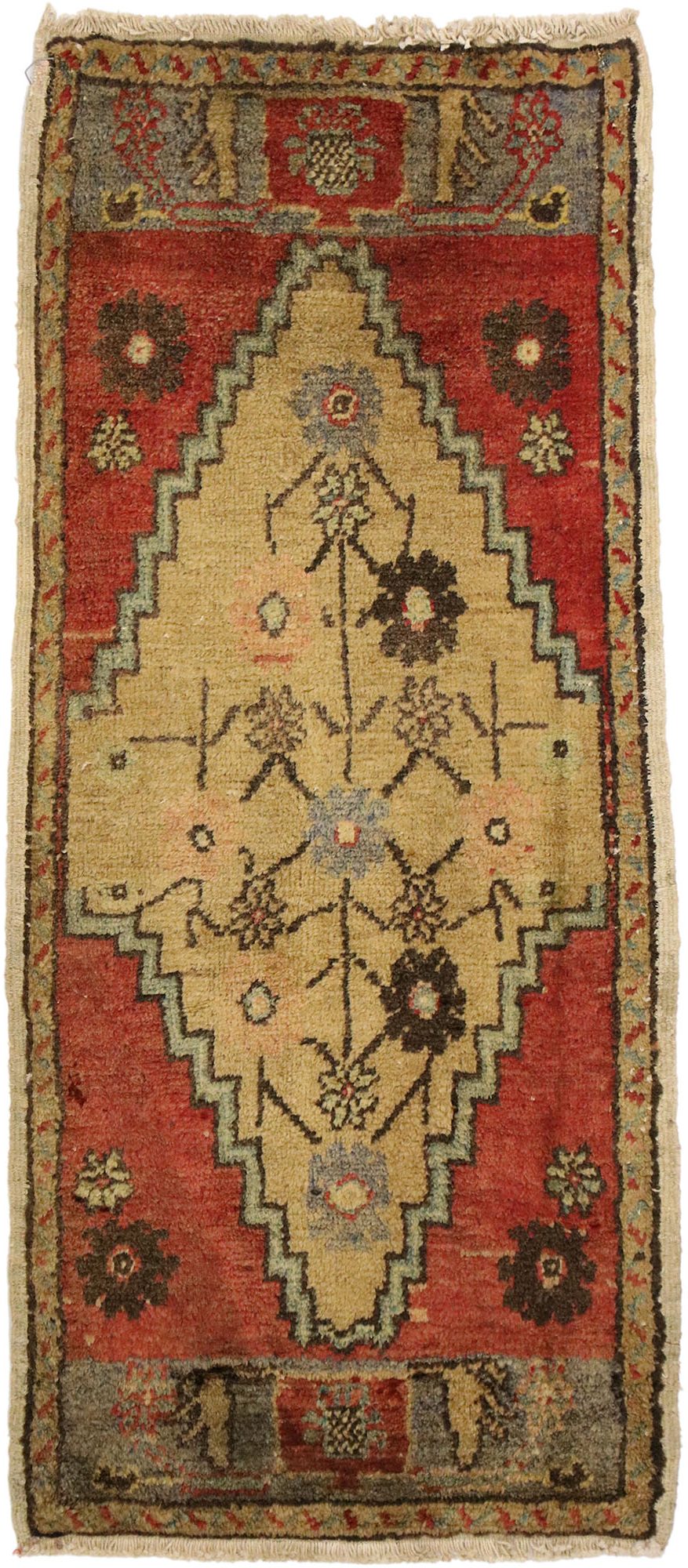 2 x 3 Vintage Turkish Yastik Rug 51504