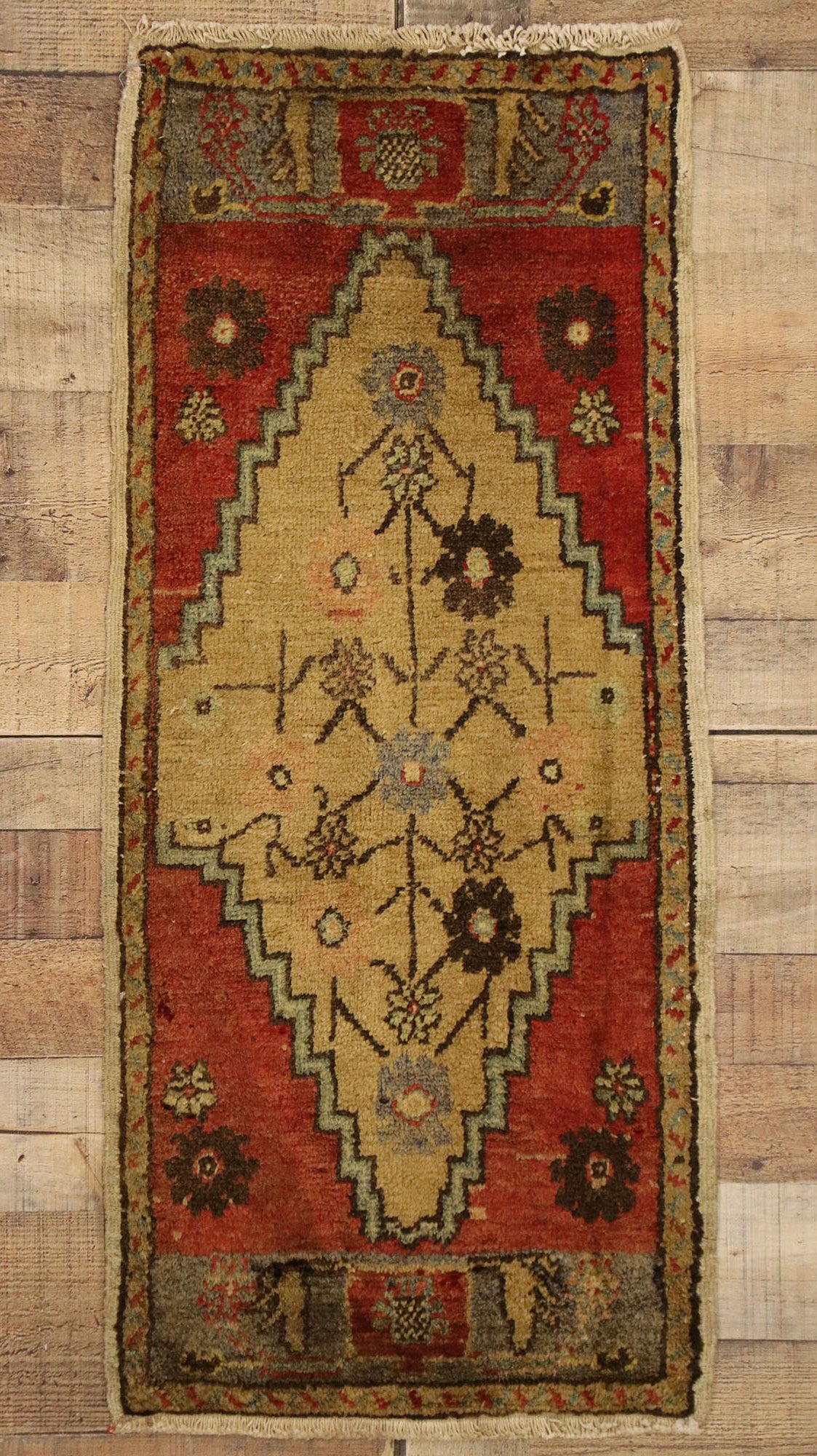 2 x 3 Vintage Turkish Yastik Rug 51504