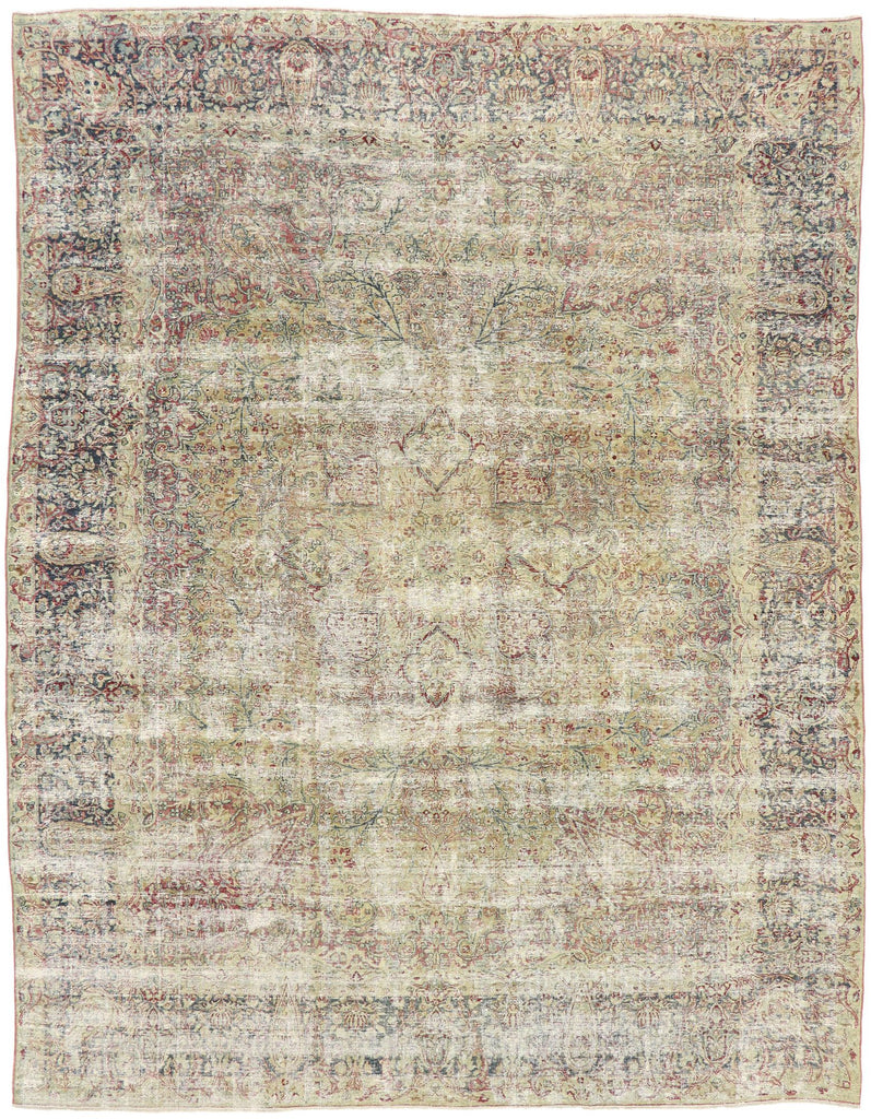 9 x 11 Antique Persian Kerman Rug 51525