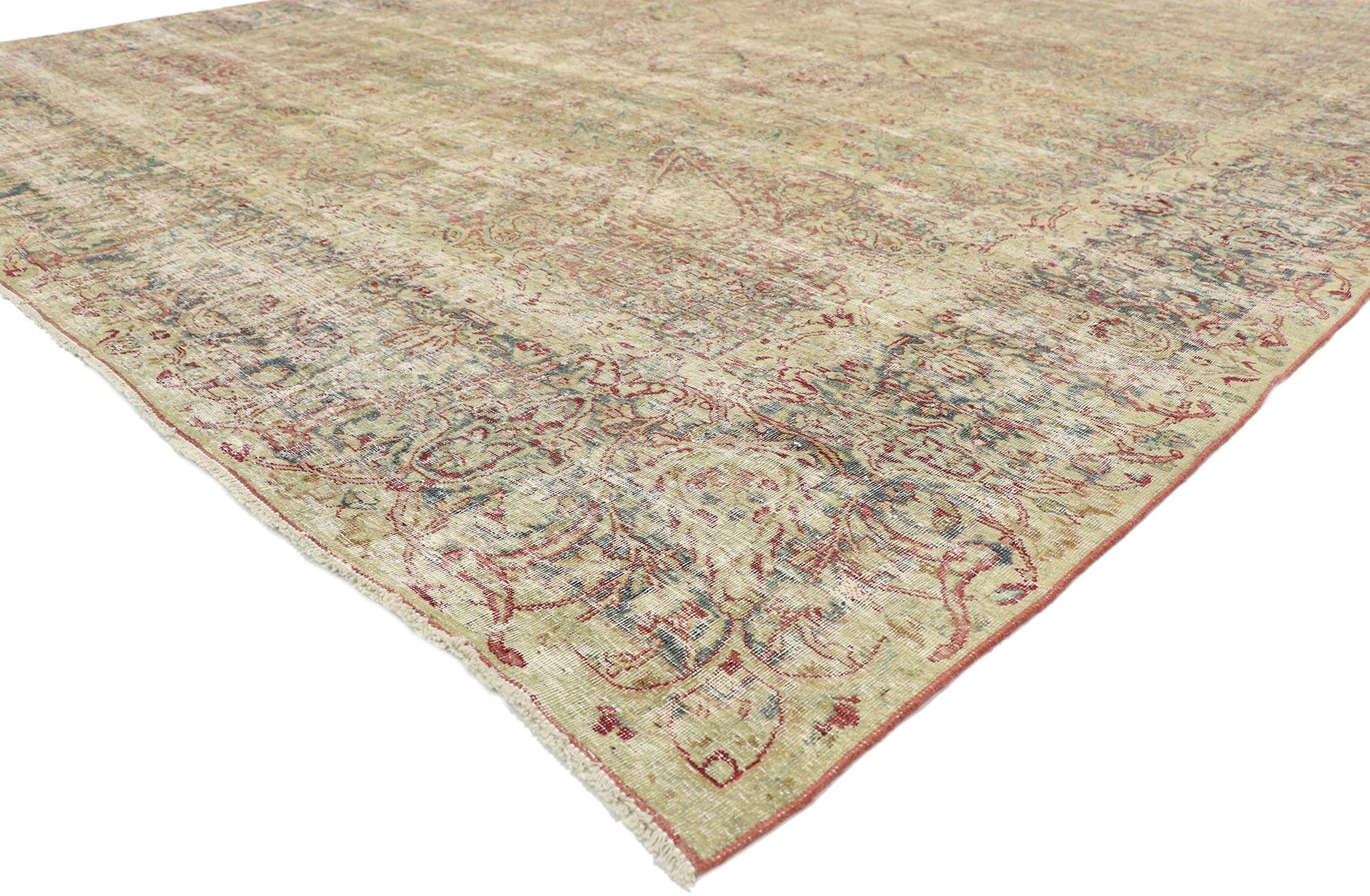 9 x 11 Antique Persian Kerman Rug 51525