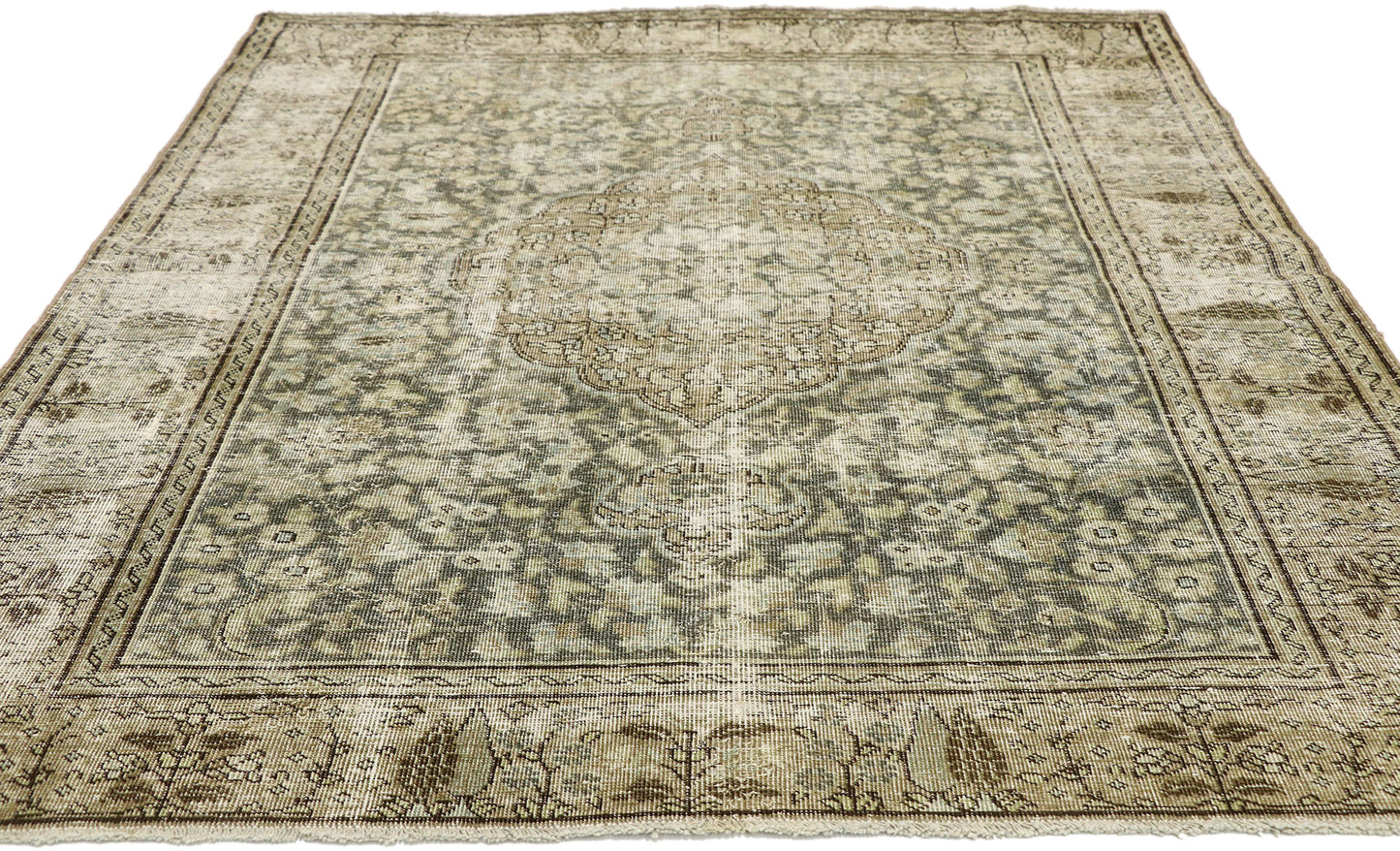 5 x 6 Antique Persian Tabriz Rug 51531