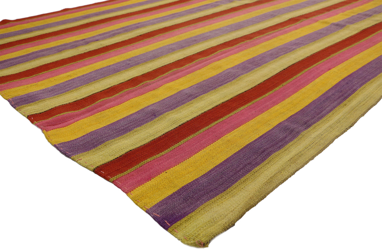 6 x 10 Vintage Turkish Striped Kilim Rug 51553