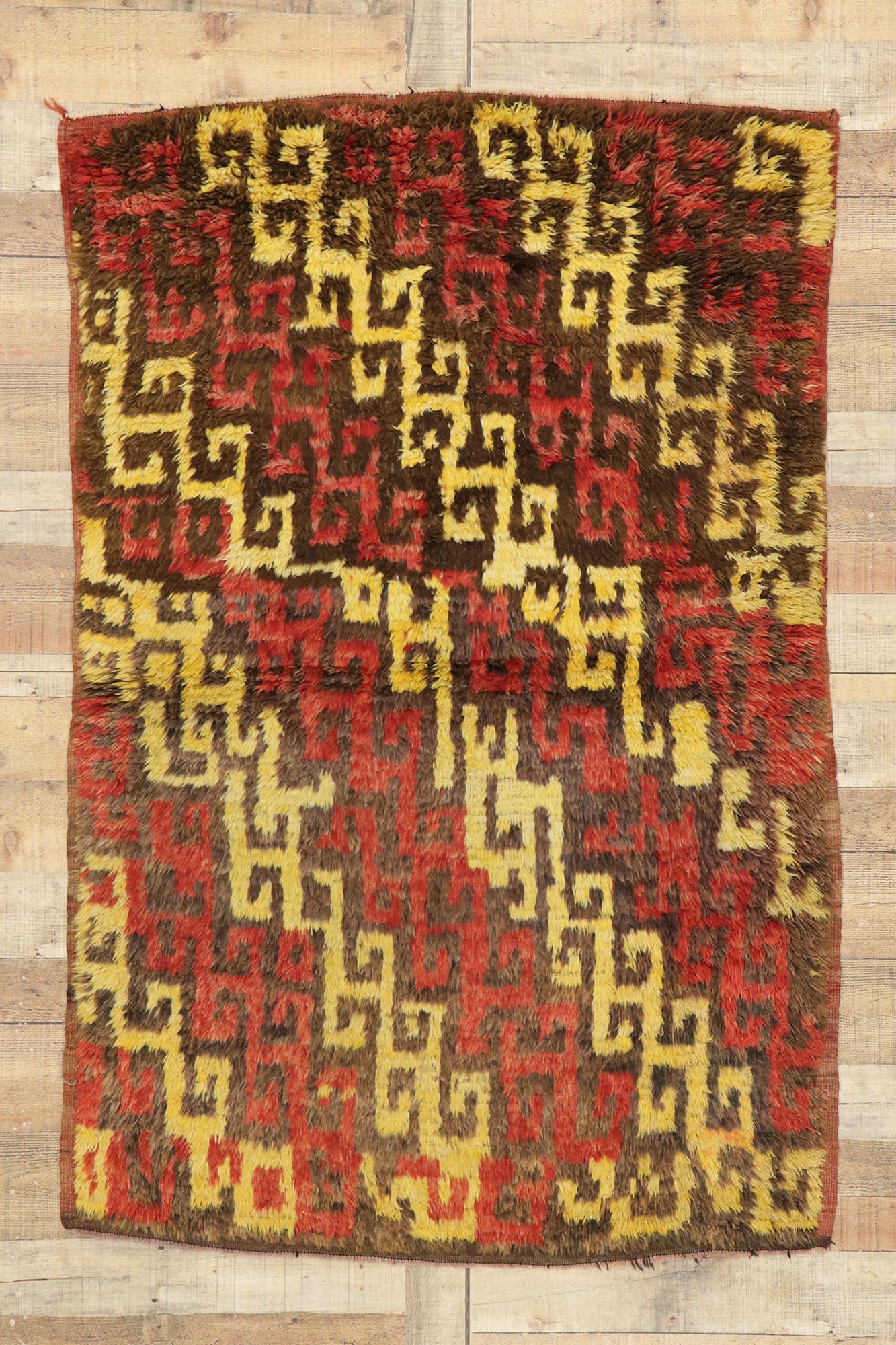 4 x 6 Vintage Turkish Tulu Rug 51556
