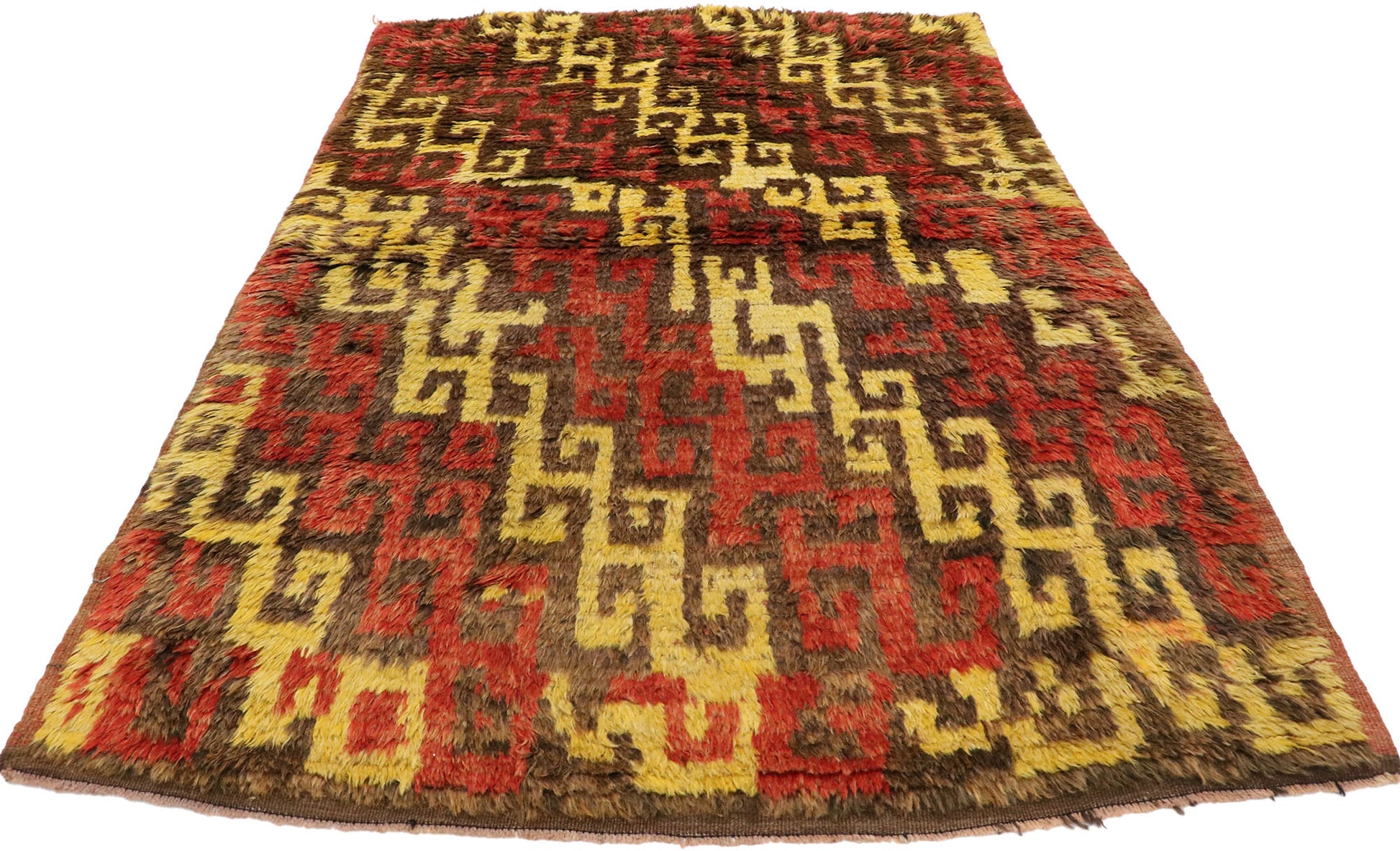 4 x 6 Vintage Turkish Tulu Rug 51556