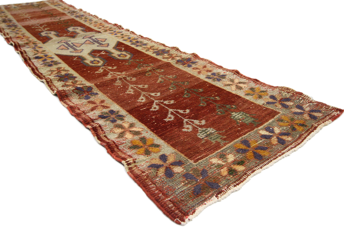 2 x 9 Vintage Turkish Oushak Runner 51559