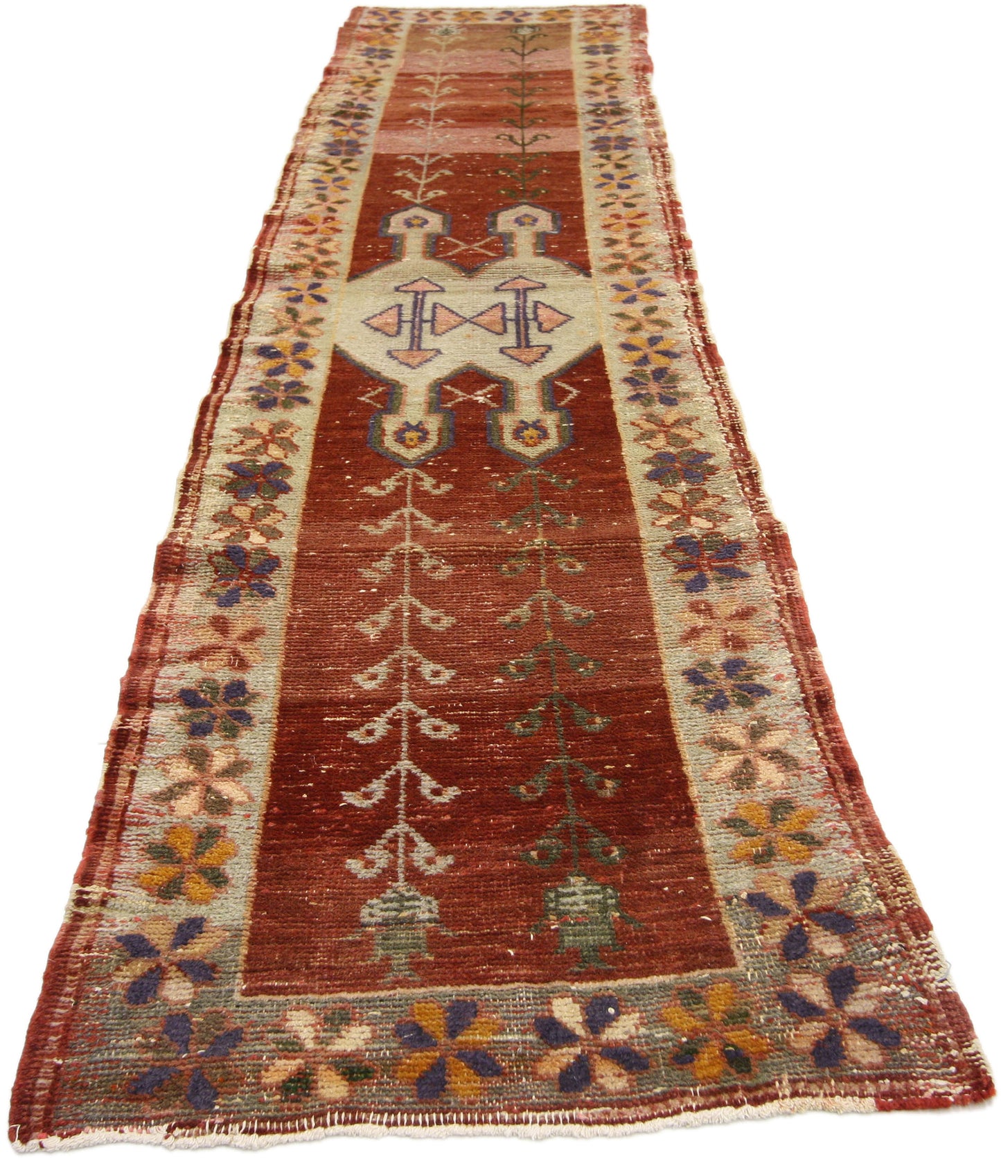 2 x 9 Vintage Turkish Oushak Runner 51559