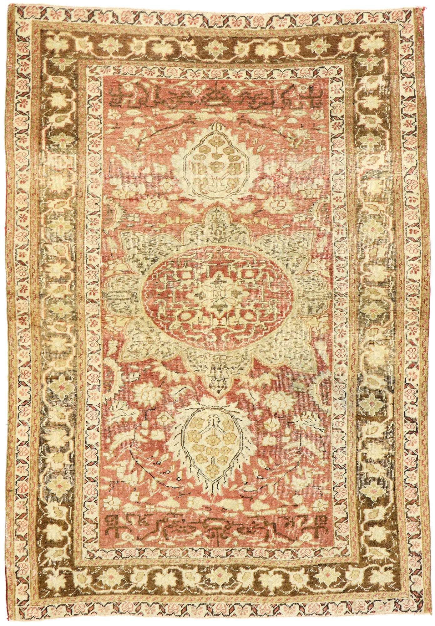 4 x 6 Vintage Turkish Oushak Rug 51560