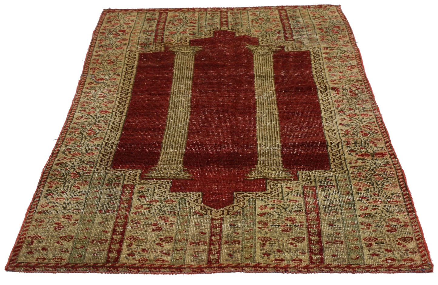 2 x 5 Vintage Turkish Prayer Rug 51566