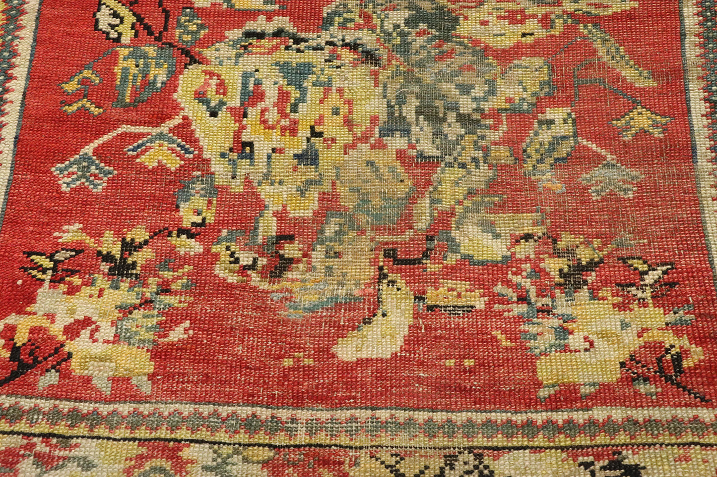 3 x 4 Antique Turkish Oushak Prayer Rug 51568
