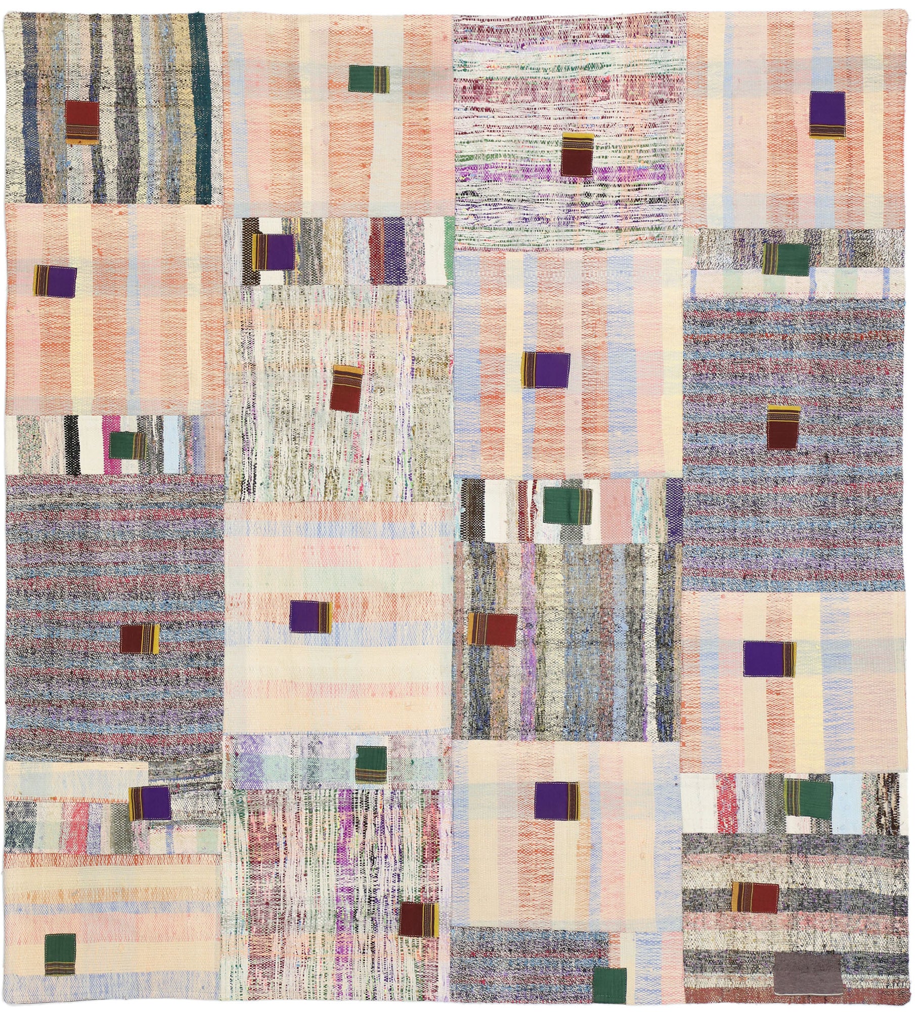 6 x 6 Vintage Turkish Patchwork Rug 51584