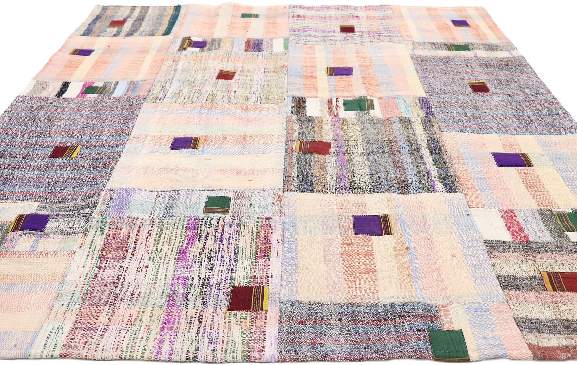 6 x 6 Vintage Turkish Patchwork Rug 51584