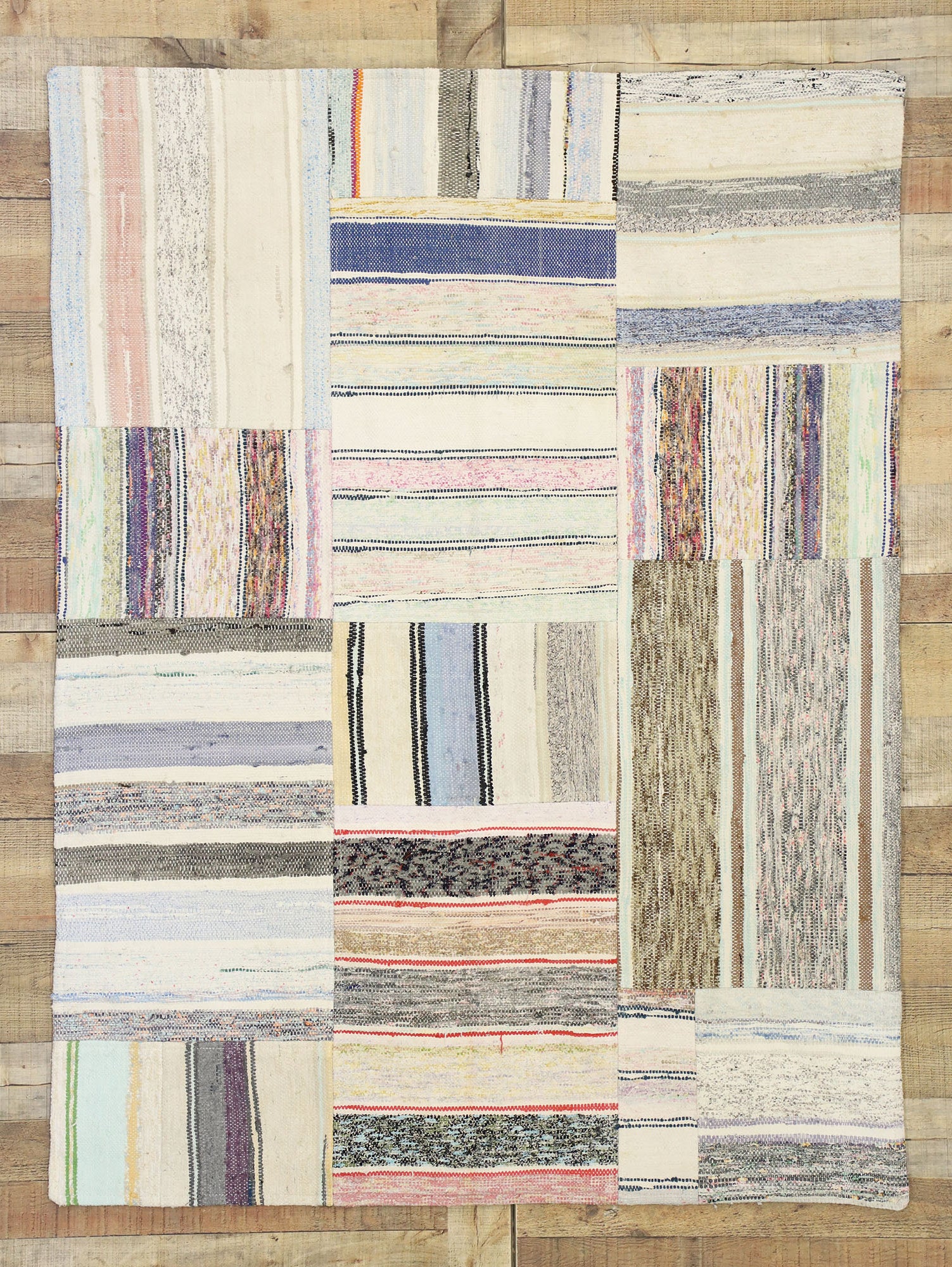 4 x 5 Vintage Turkish Patchwork Rug 51588