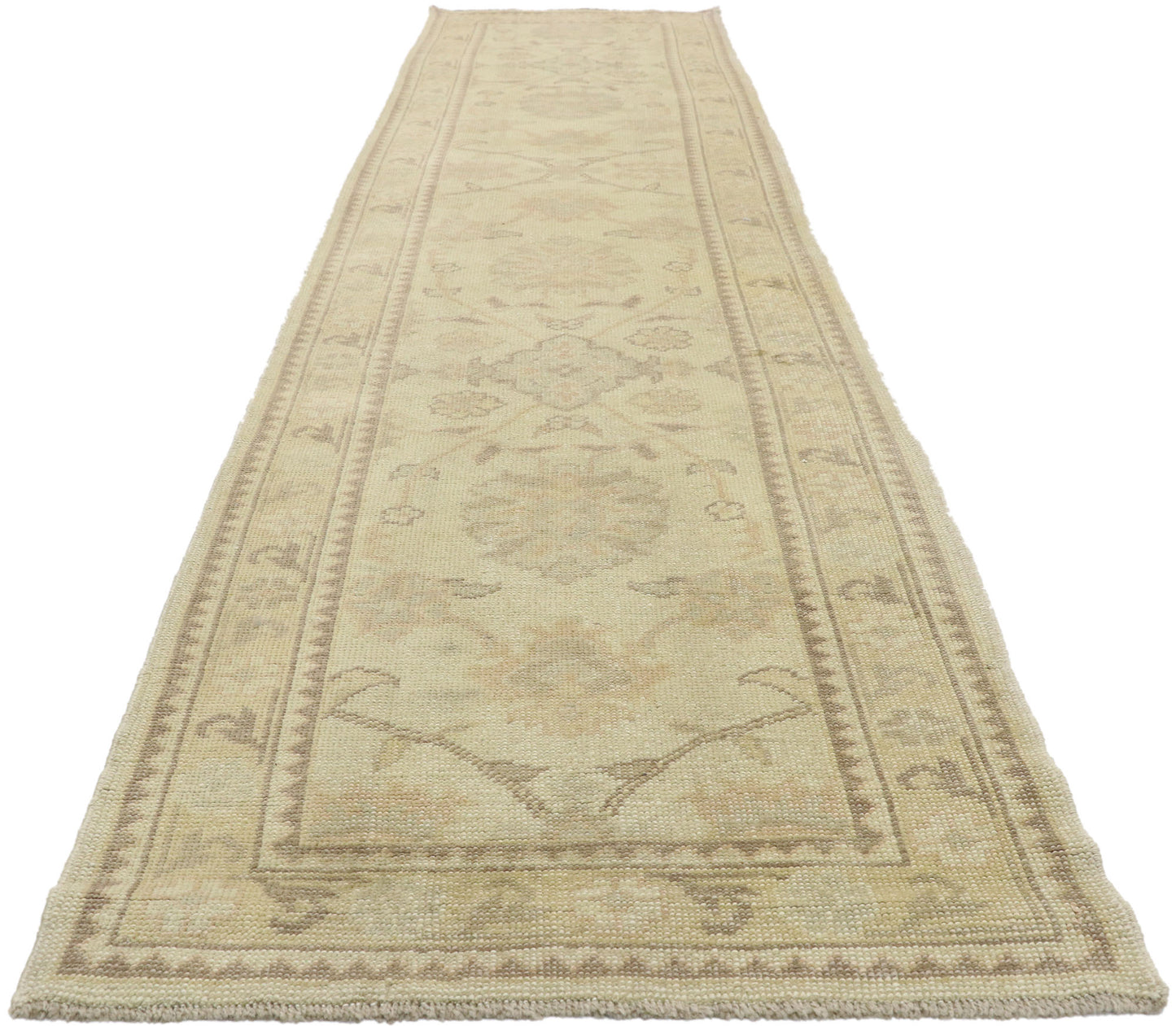 3 x 13 Neutral Turkish Oushak Runner 51621