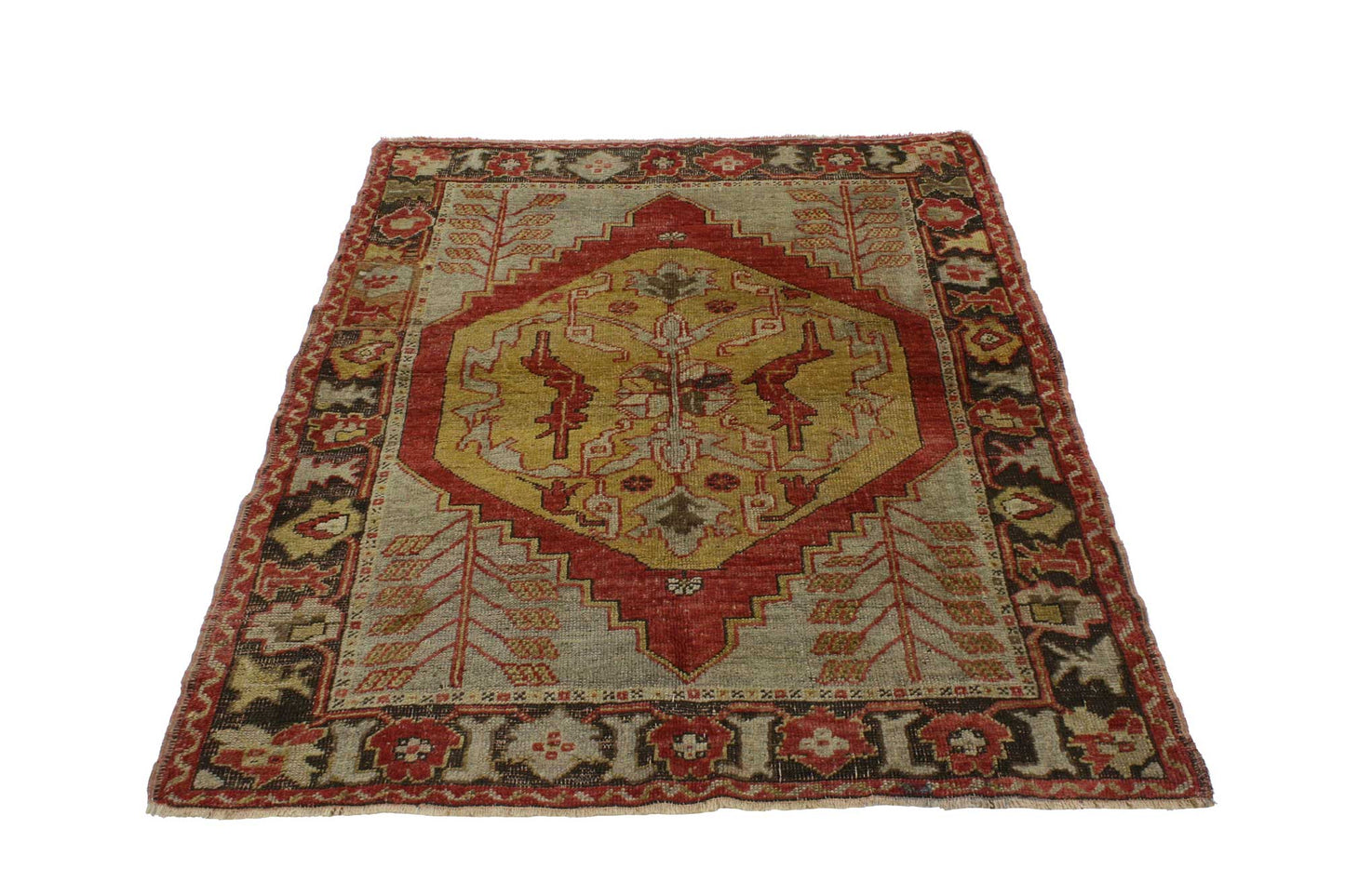 4 x 5 Vintage Turkish Oushak Rug 51657