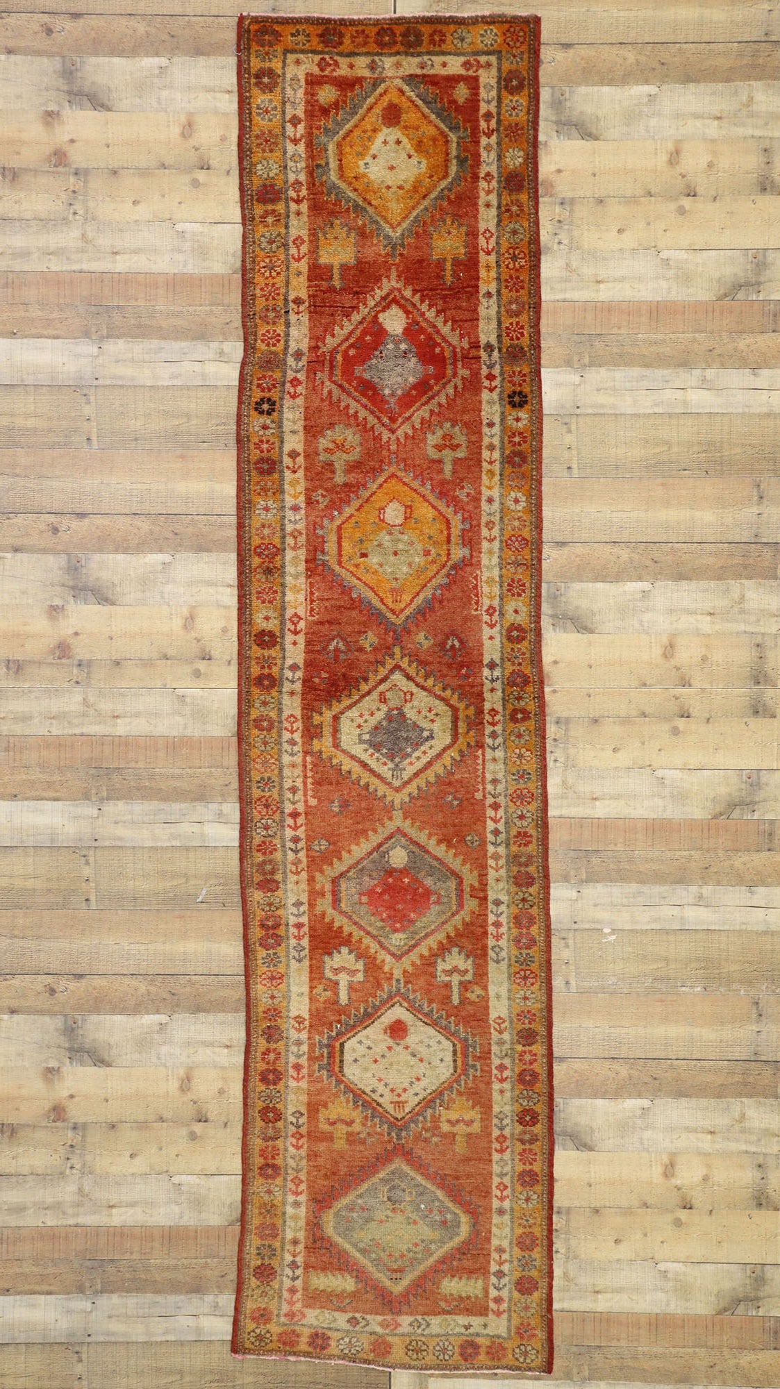 3 x 11 Vintage Oushak Rug 51665