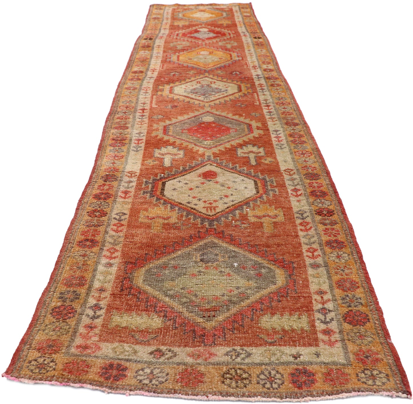 3 x 11 Vintage Oushak Rug 51665