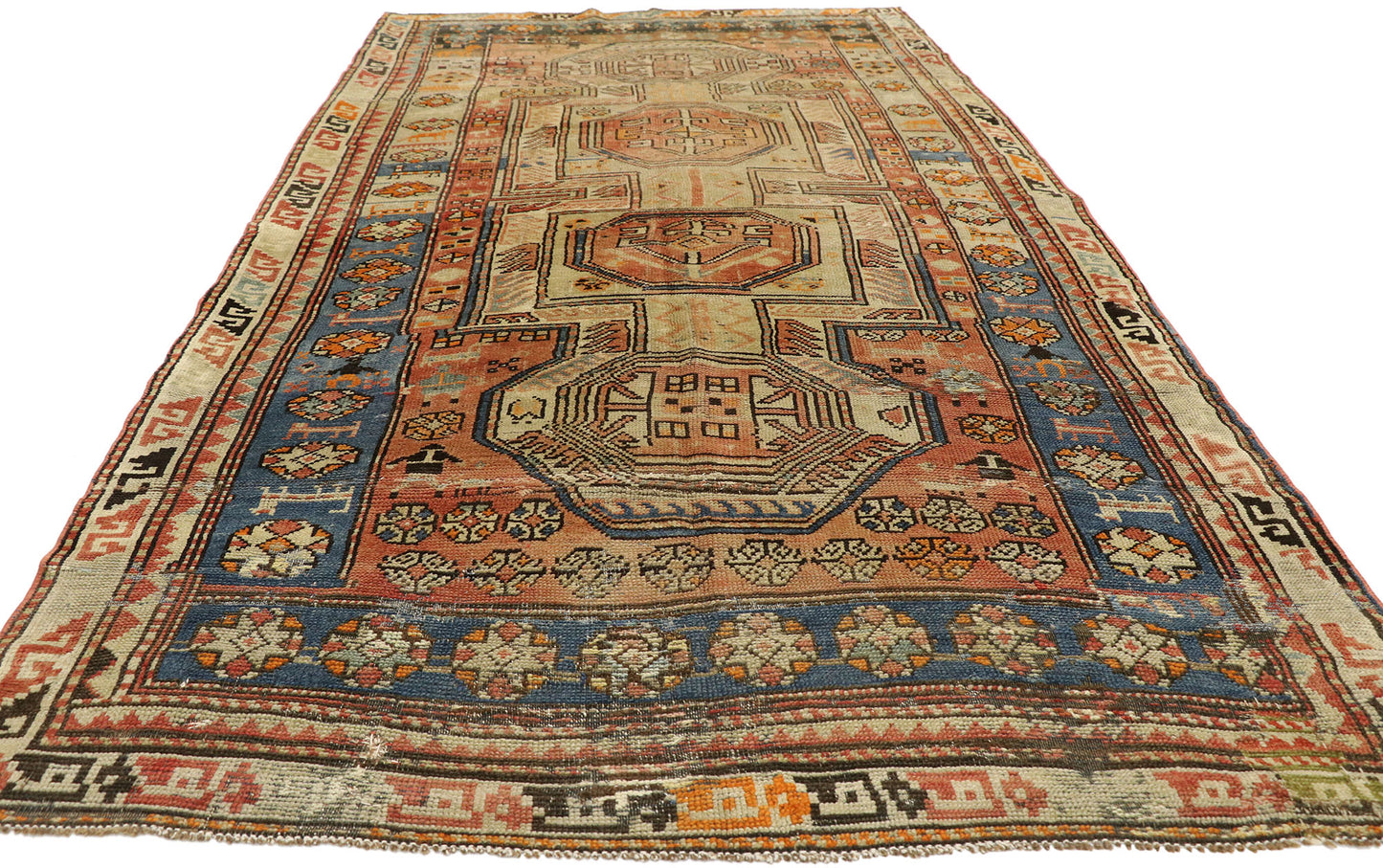 5 x 9 Antique Caucasian Kazak Rug 51667