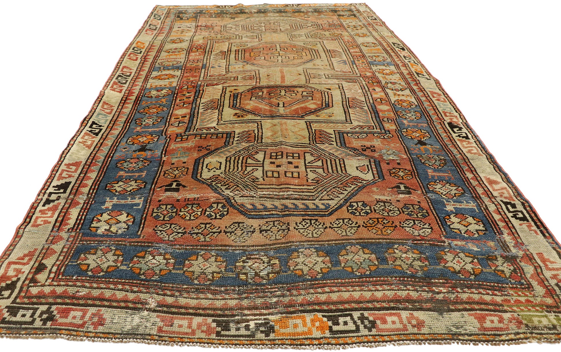 5 x 9 Antique Caucasian Kazak Rug 51667