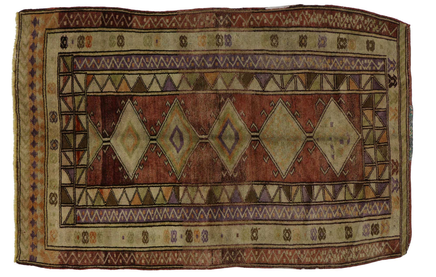 5 x 7 Vintage Turkish Oushak Rug 51681
