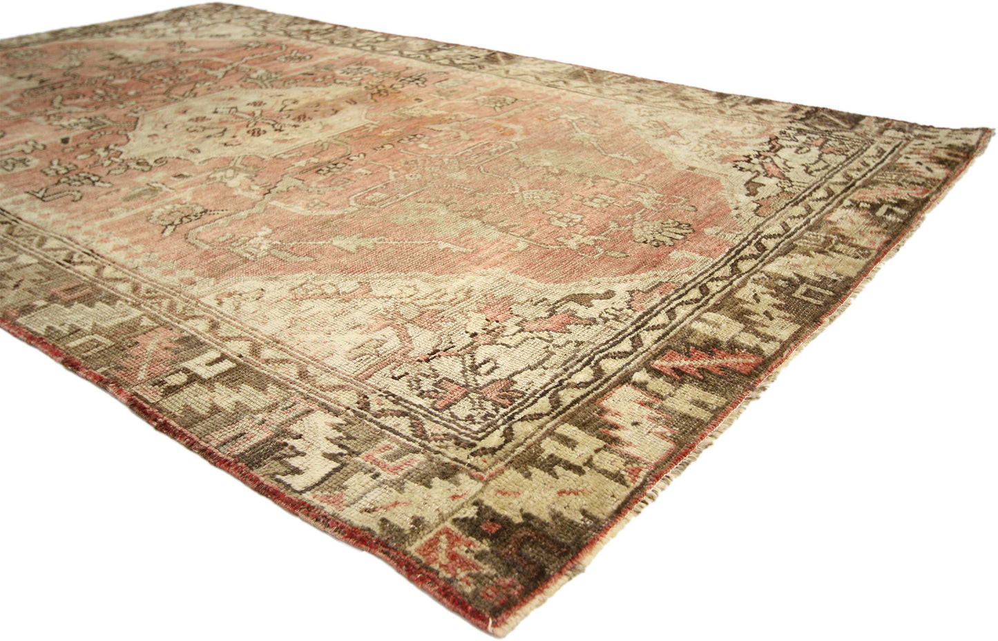 4 x 6 Vintage Turkish Oushak Rug 51691